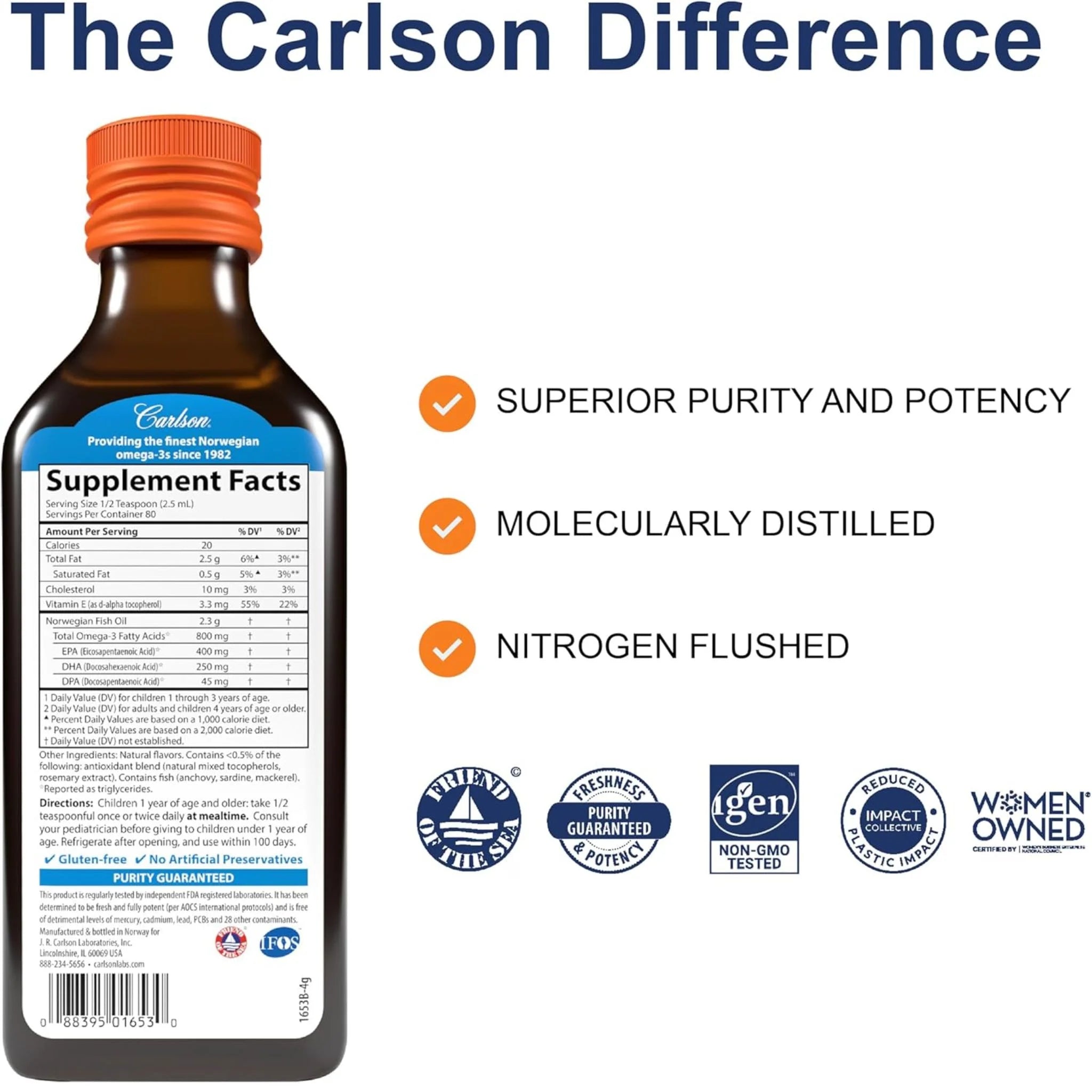 Carlson Laboratories Fish Oil Kid Orange 200ml