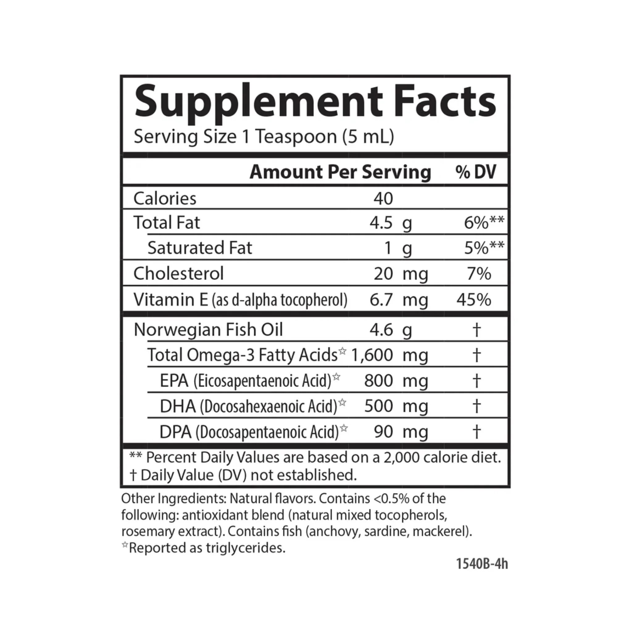 Carlson Laboratories VFFO Orange 500ml - Nature's Source Inc