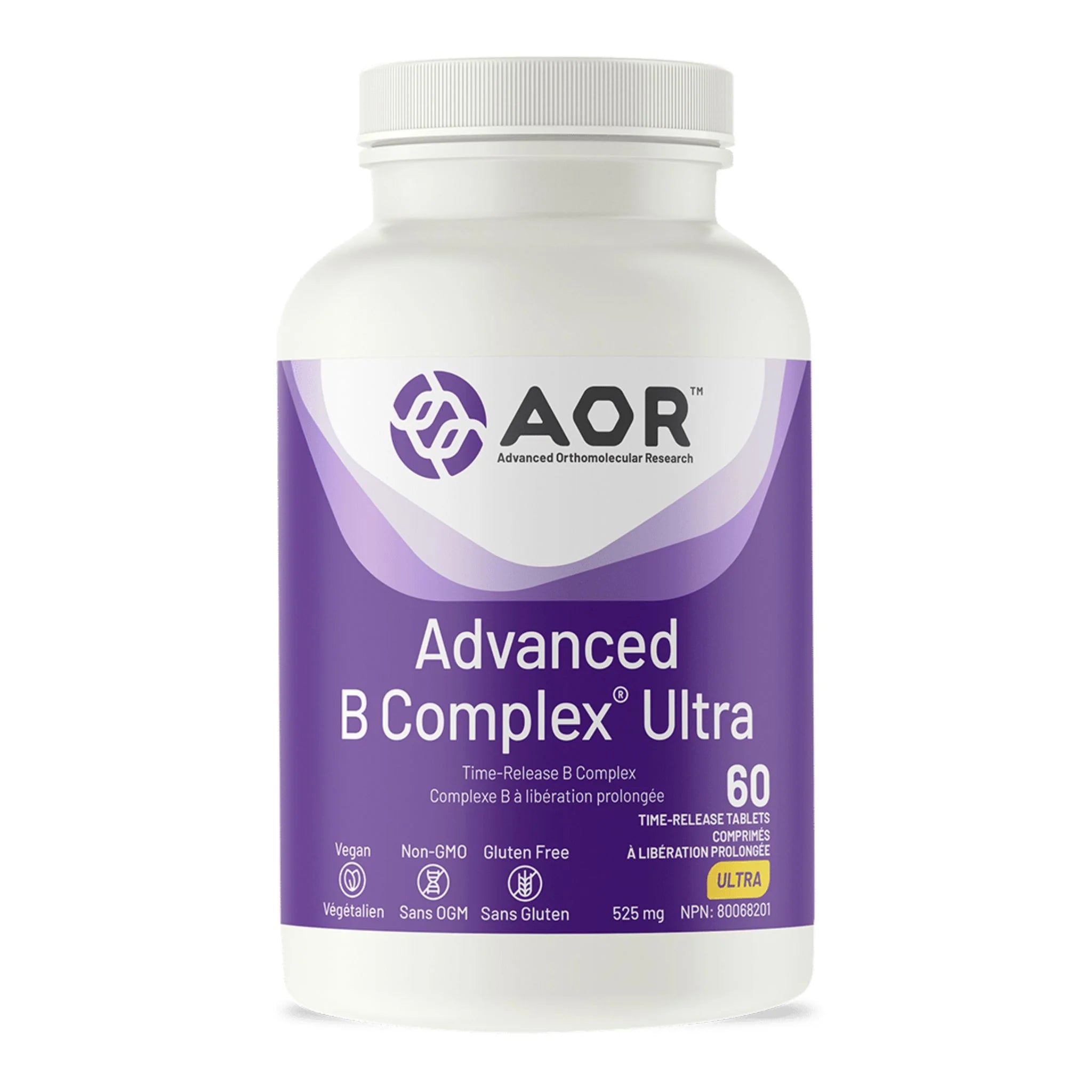 AOR Advanced B Complex Ultra 60 Tablets - Nature's Source Inc