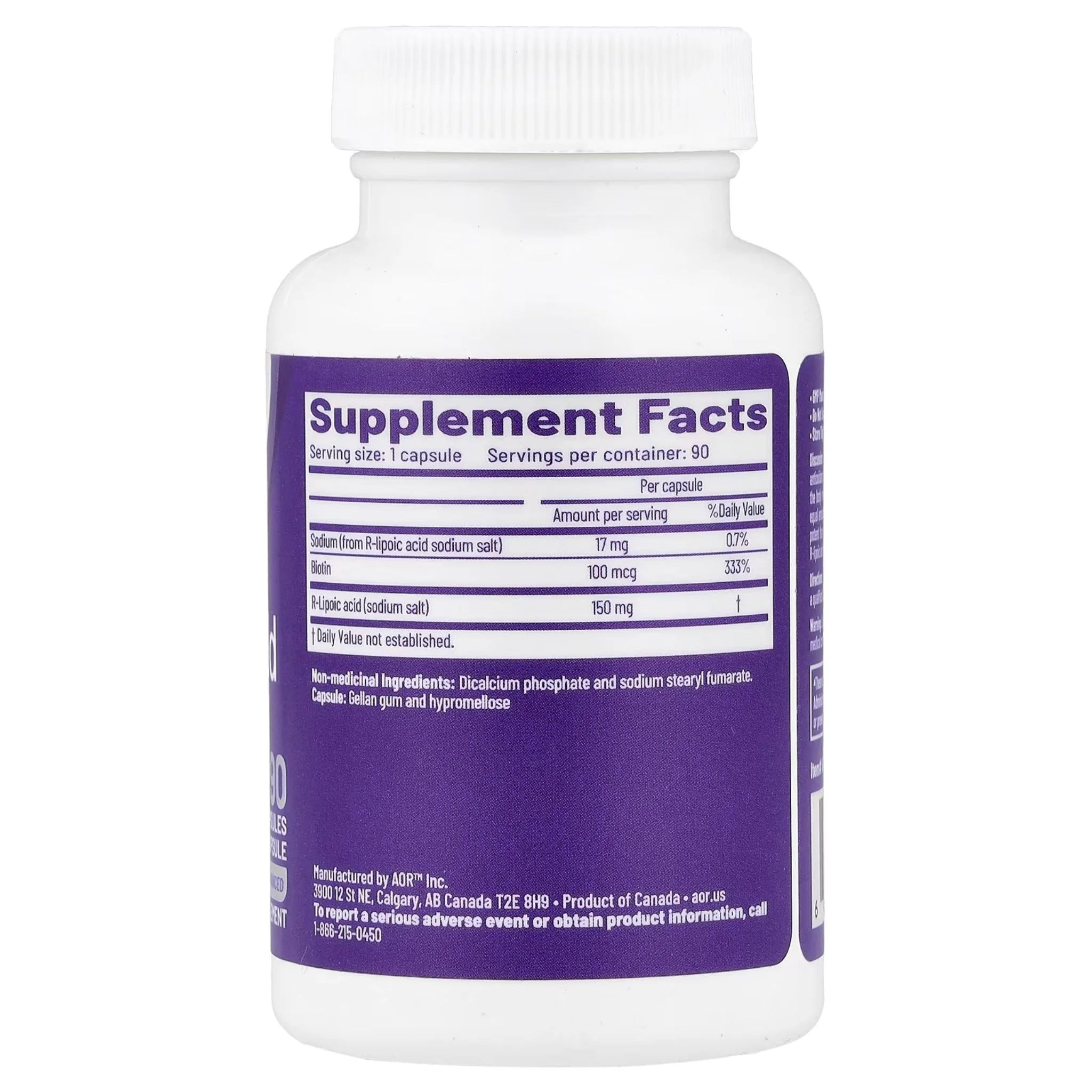 AOR R-Lipoic Acid 90 Veg-Caps - Nature's Source Inc