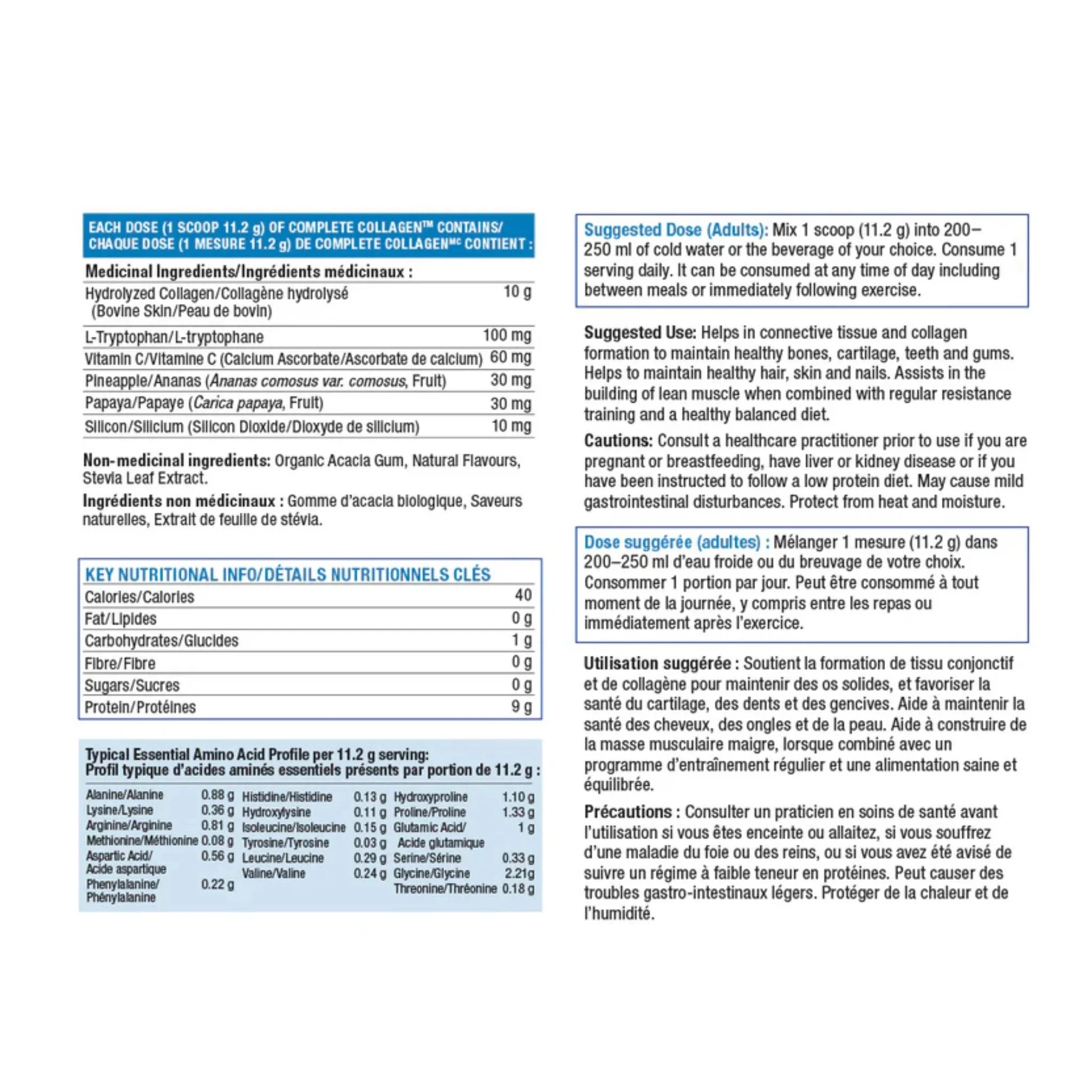 Progressive Complete Collagen Unflavoured 500g - Nature's Source Inc