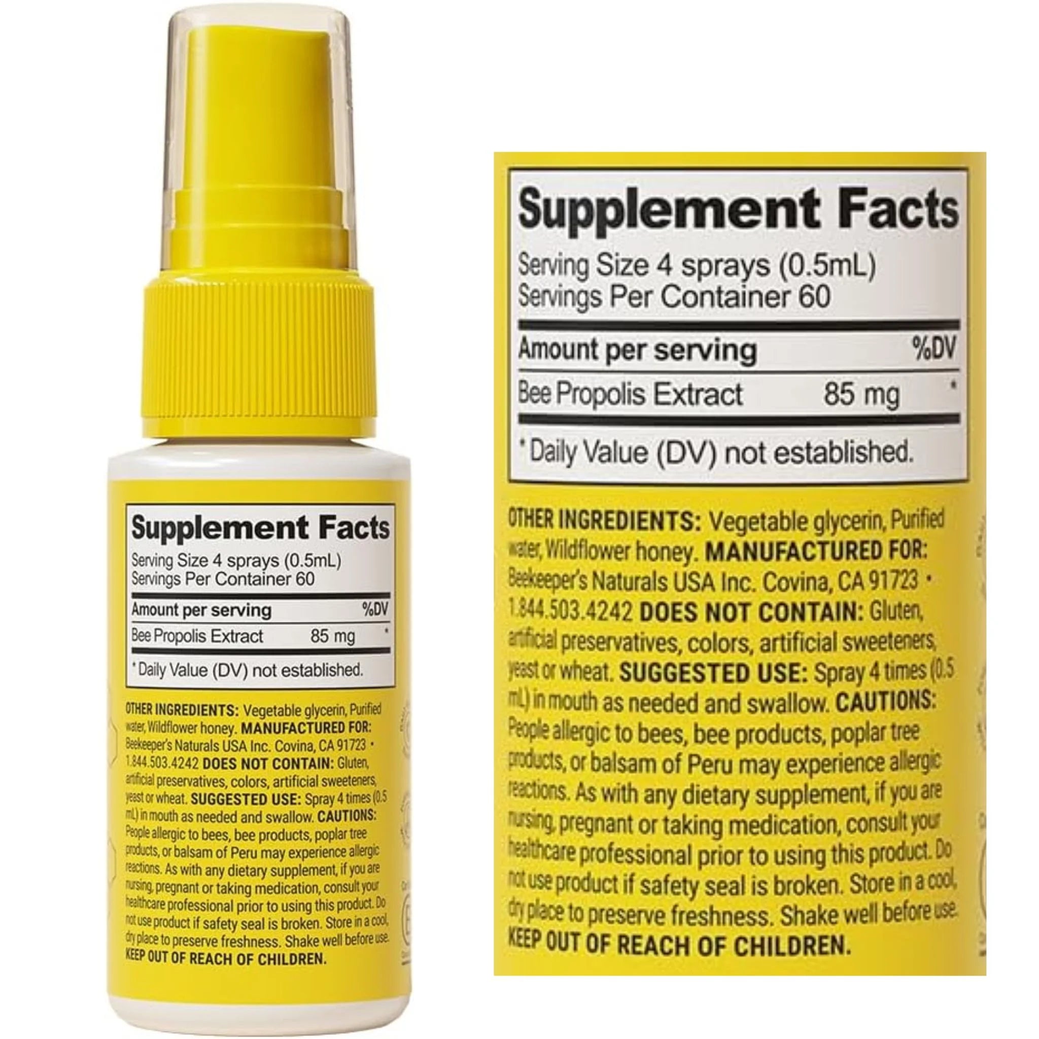 Beekeeper's Naturals Propolis Throat Relief Spray 30ml - Nature's Source Inc
