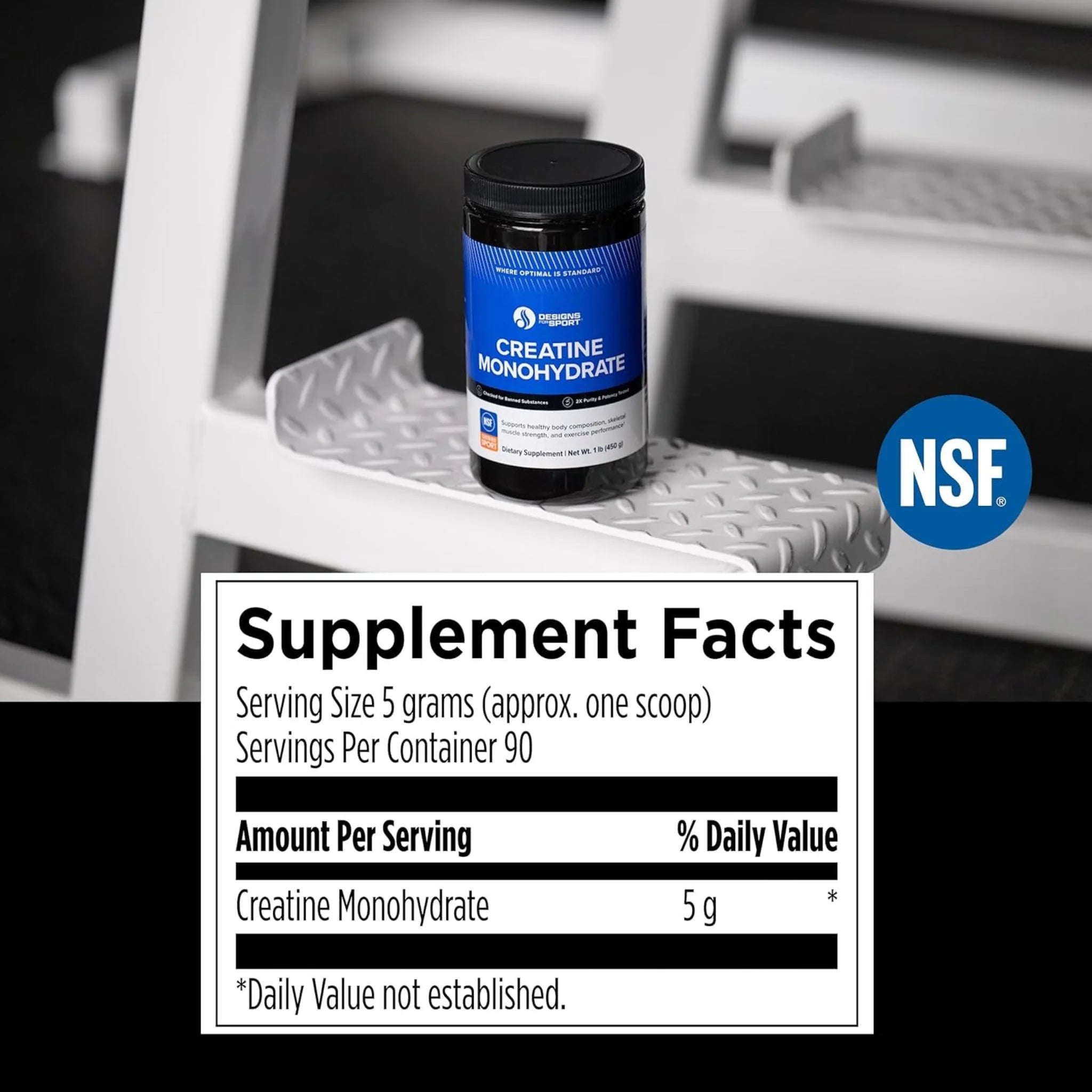 Designs for Sport Creatine Monohydrate 450 Grams - Nature's Source Inc