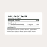 Thorne 5-MTHF 1mg Methylfolate 60 Capsules - Nature's Source Inc
