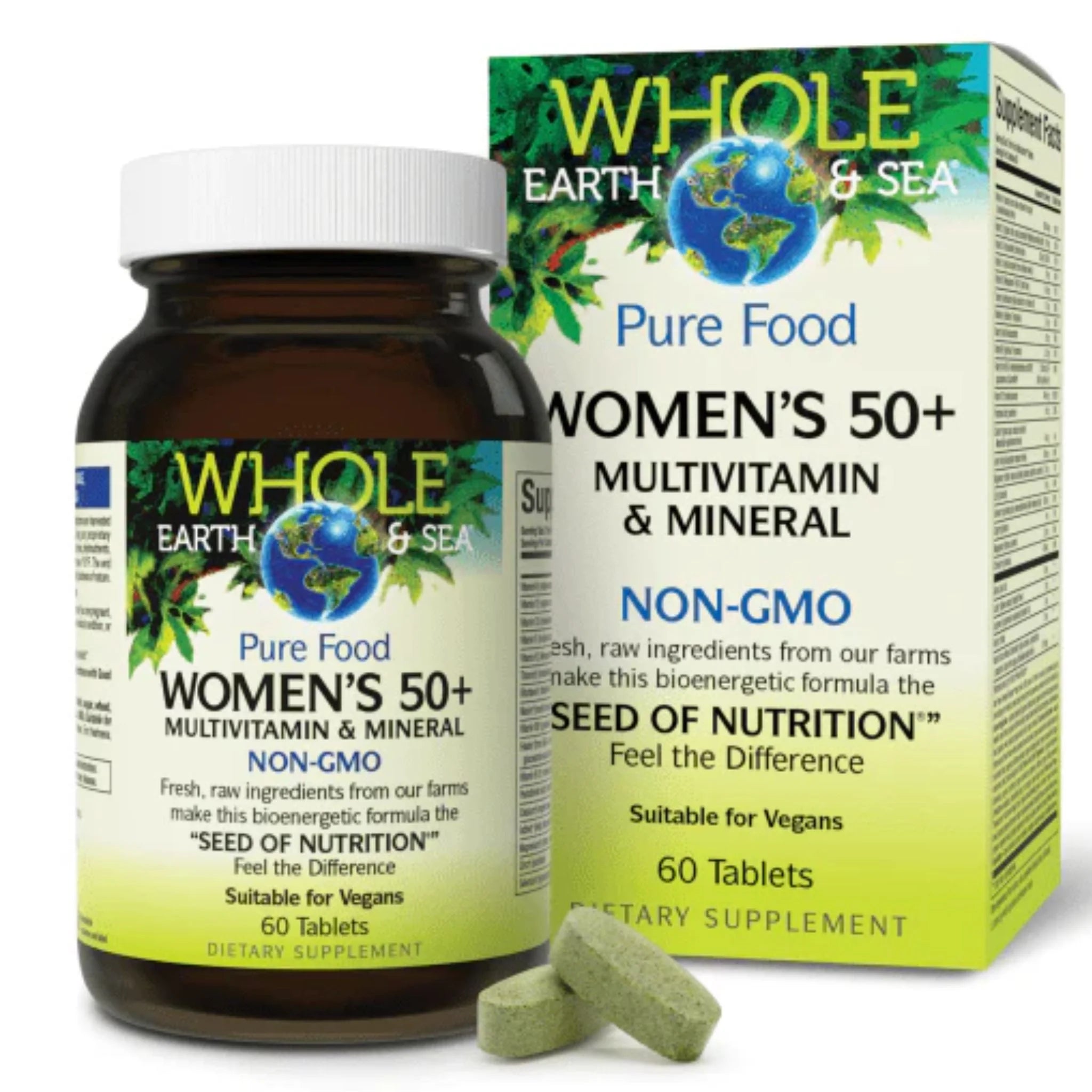 Natural Factors Whole Earth & Sea Women's Multi 50 (60 t) - Nature's Source Inc
