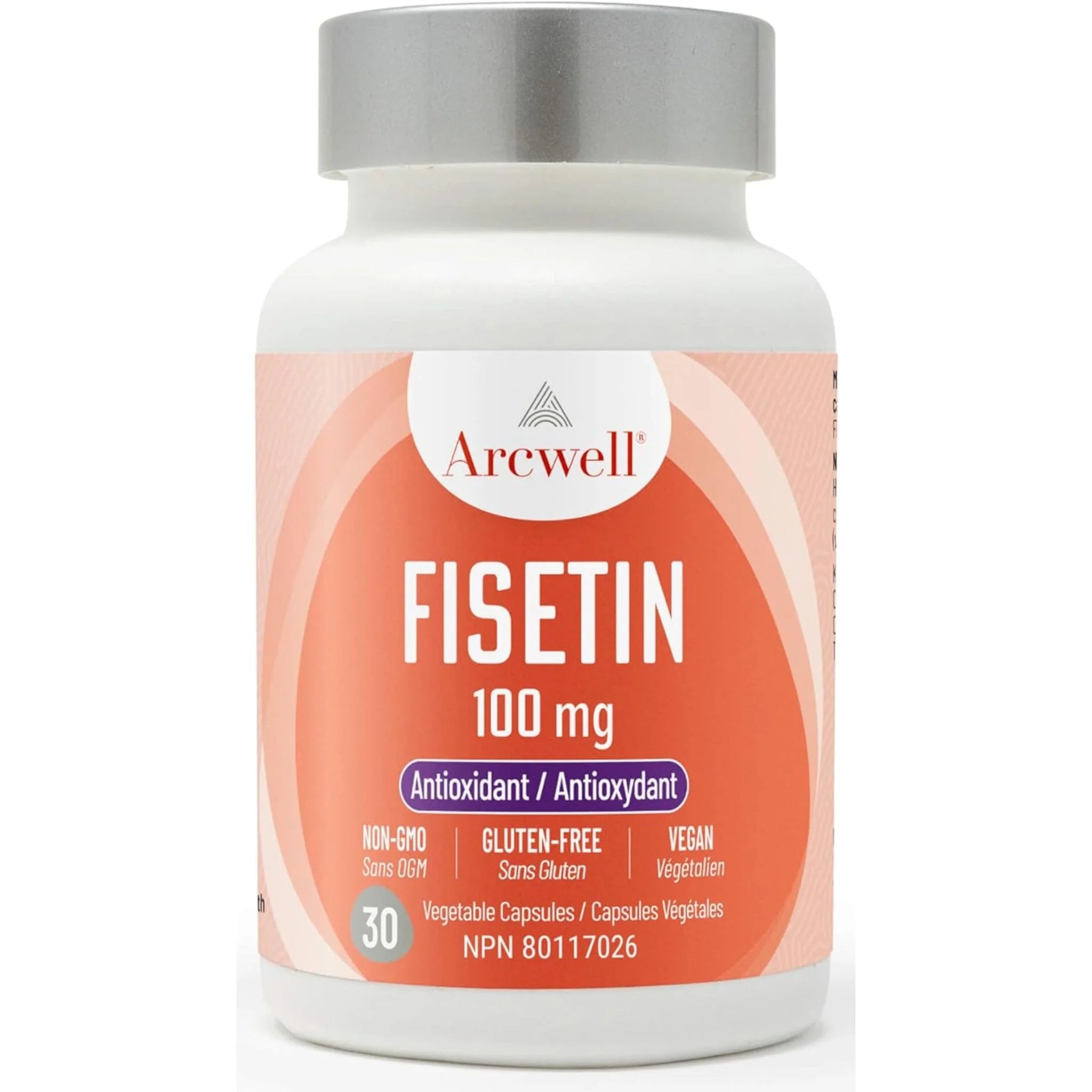 Arcwell Fisetin 100mg 30 Vegetable Capsules - Nature's Source Inc