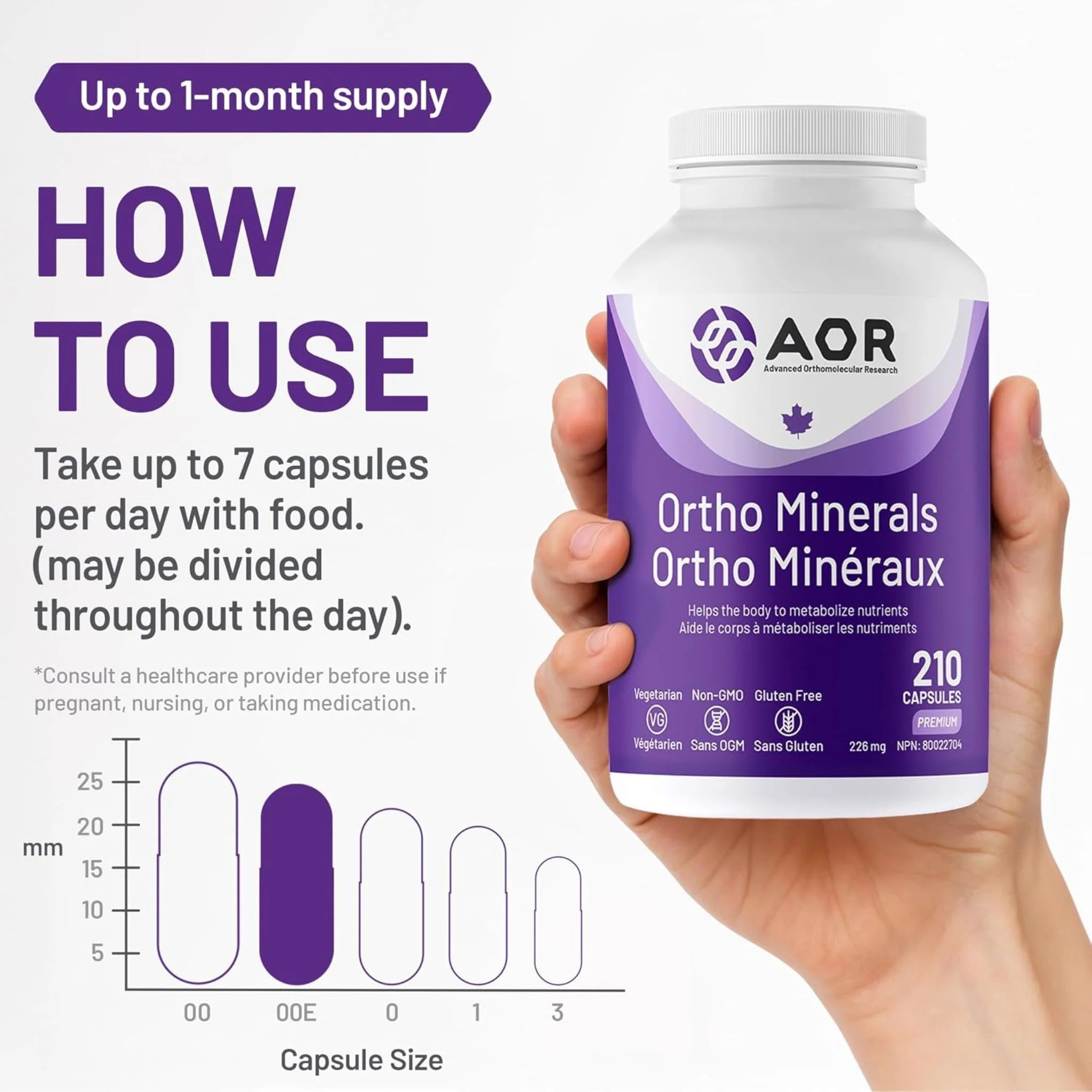 AOR Ortho Minerals 210 Capsules