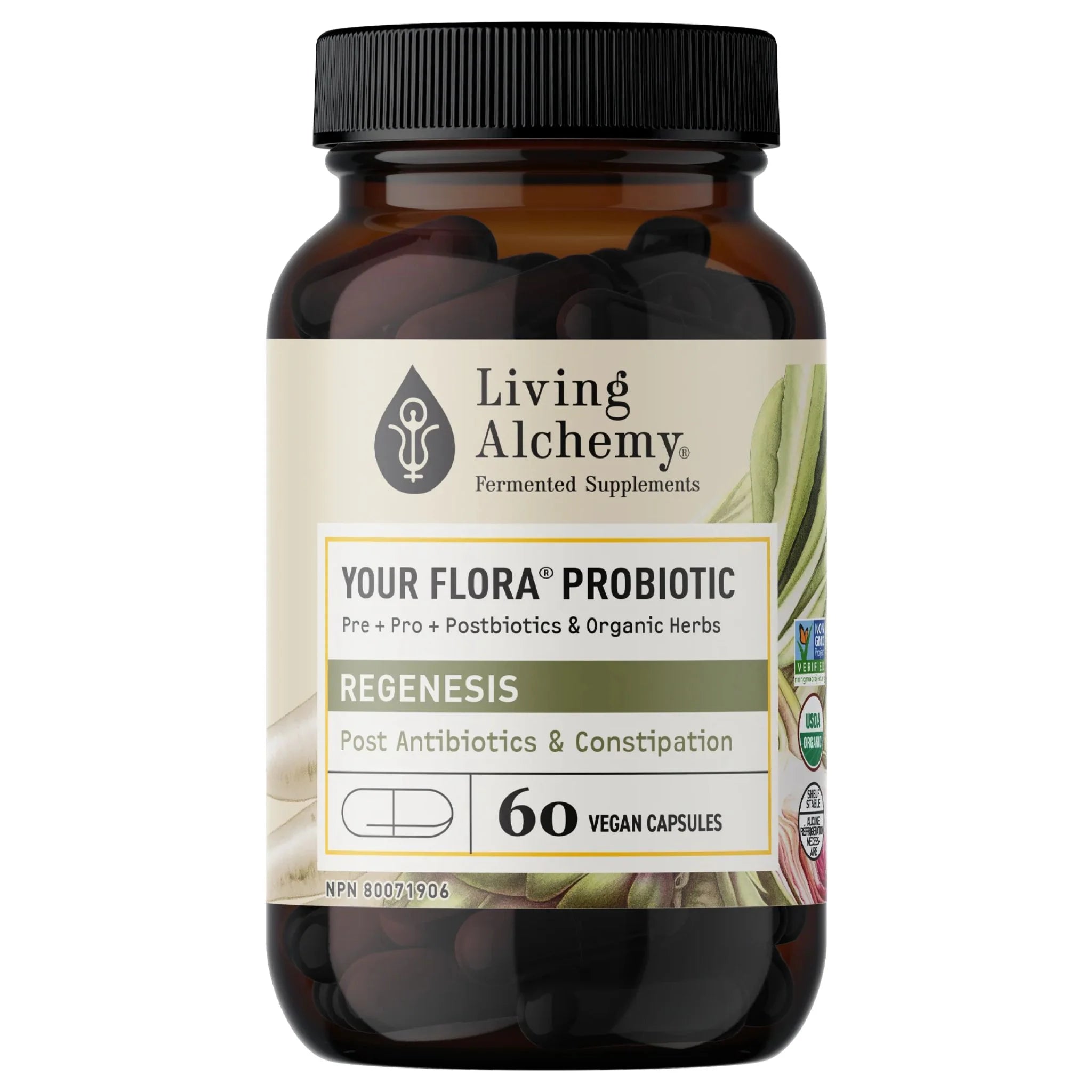 Living Alchemy Your Flora Regenesis 60 Veg Capsules