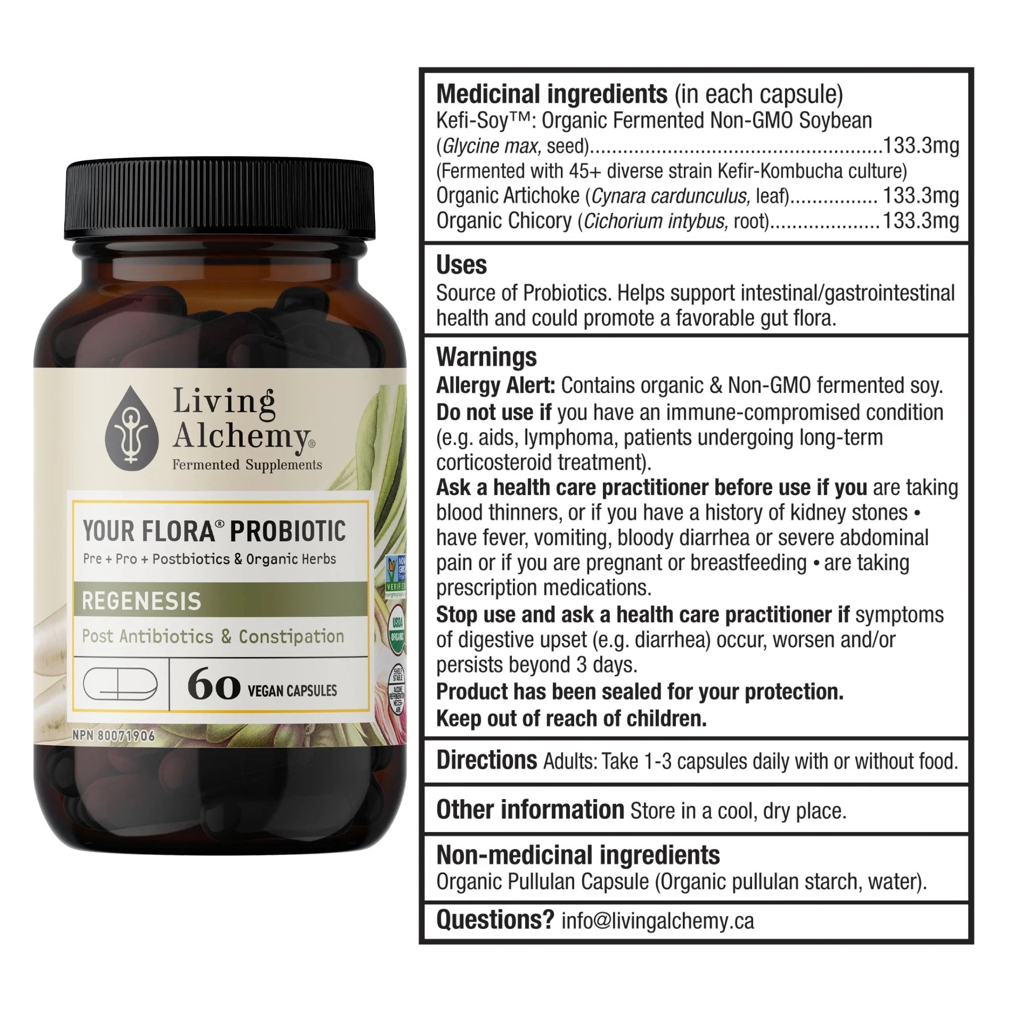Living Alchemy Your Flora Regenesis 60 Veg Capsules