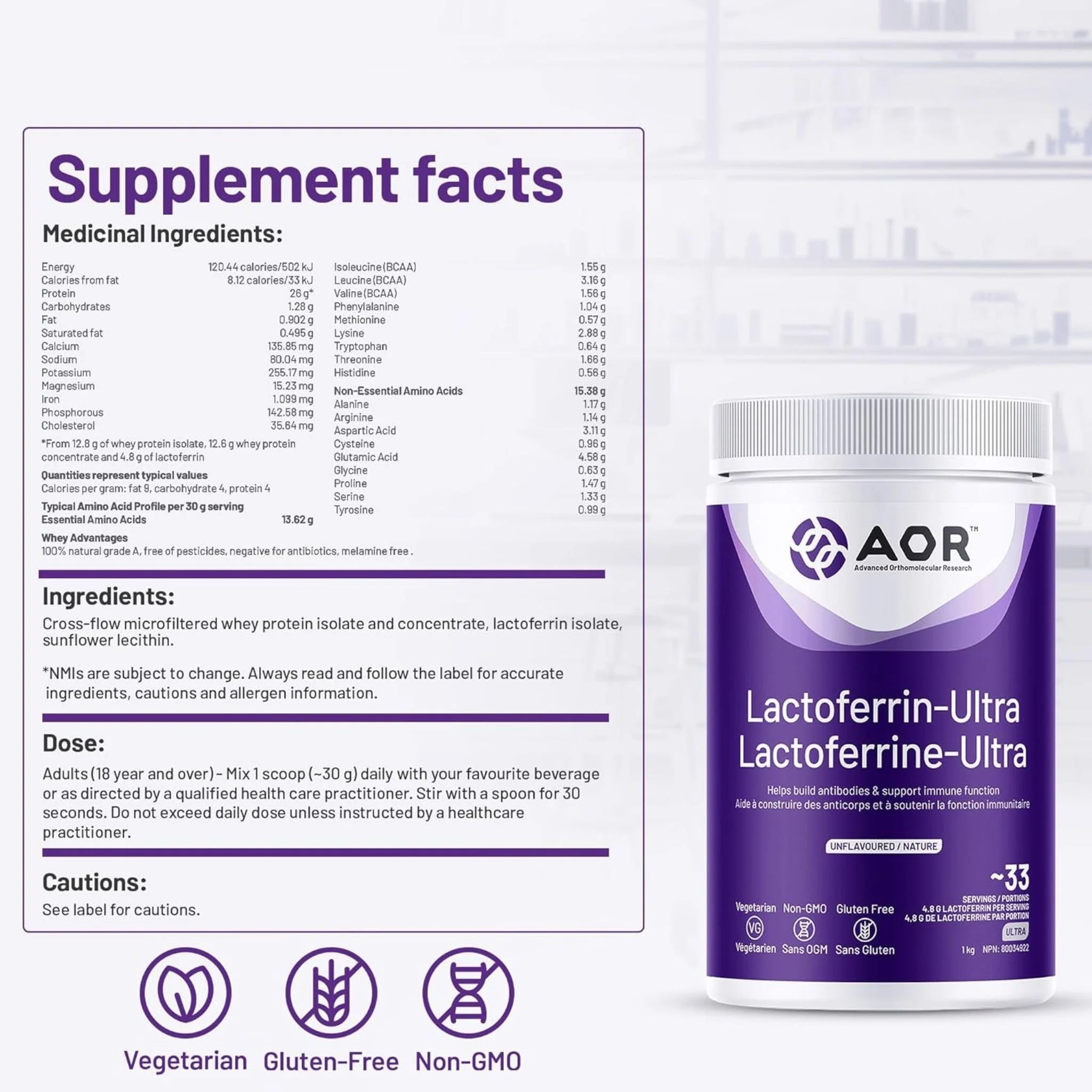 AOR Lactoferrin Ultra 1 kg
