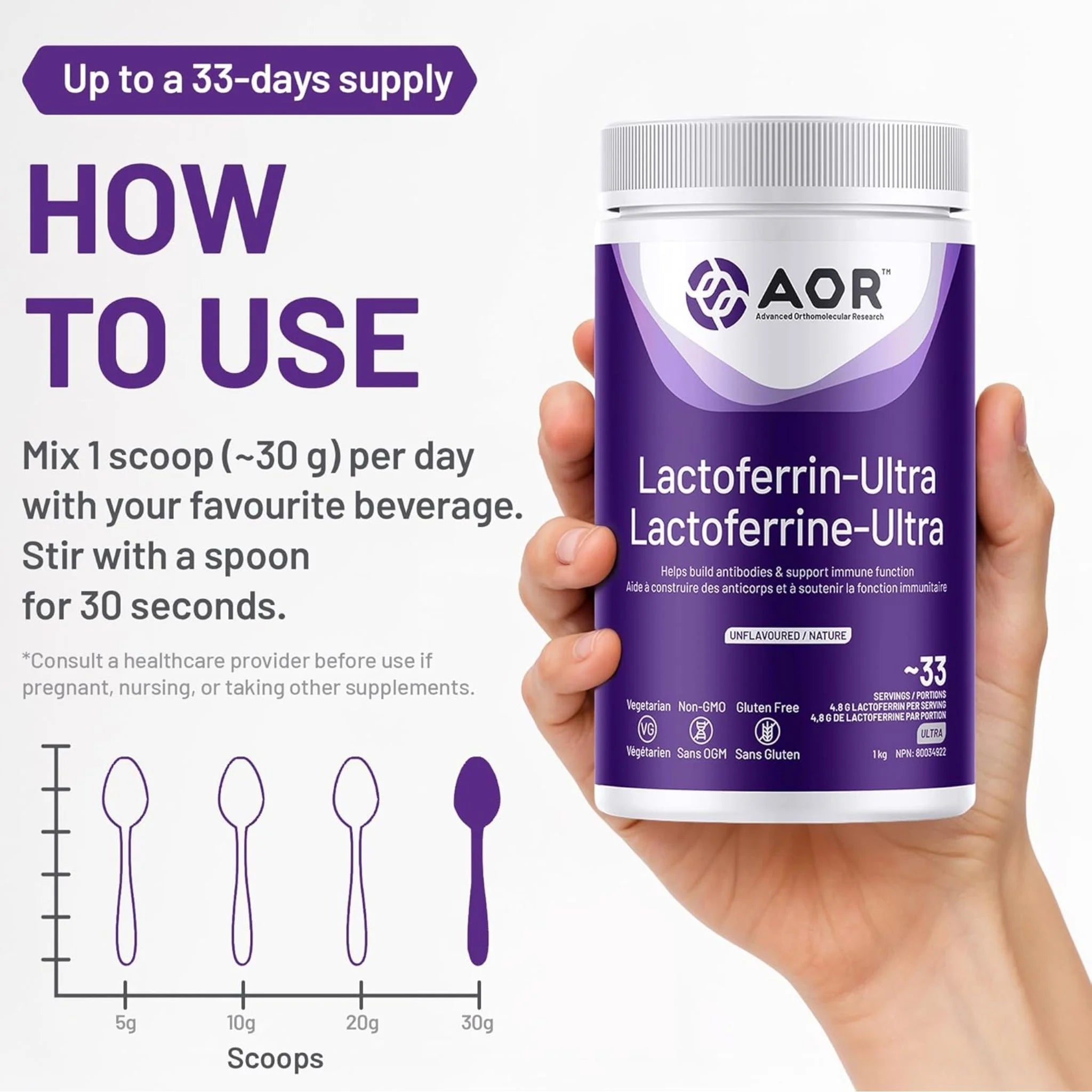 AOR Lactoferrin Ultra 1 kg