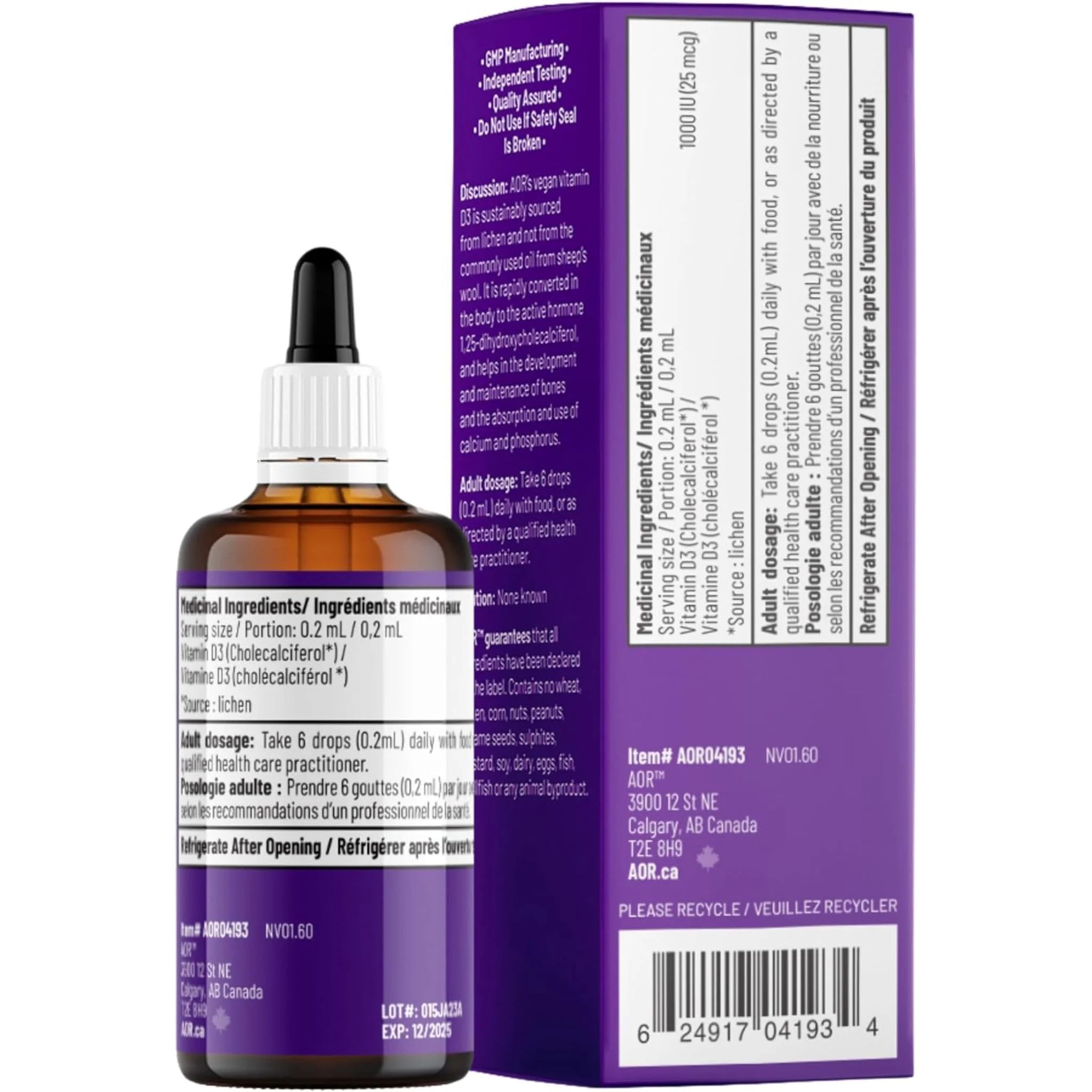 AOR Vitamin D3 Liquid (Adult) 50 ml