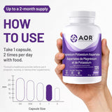 AOR Magnesium Potassium Aspartates 120 Veg-Caps