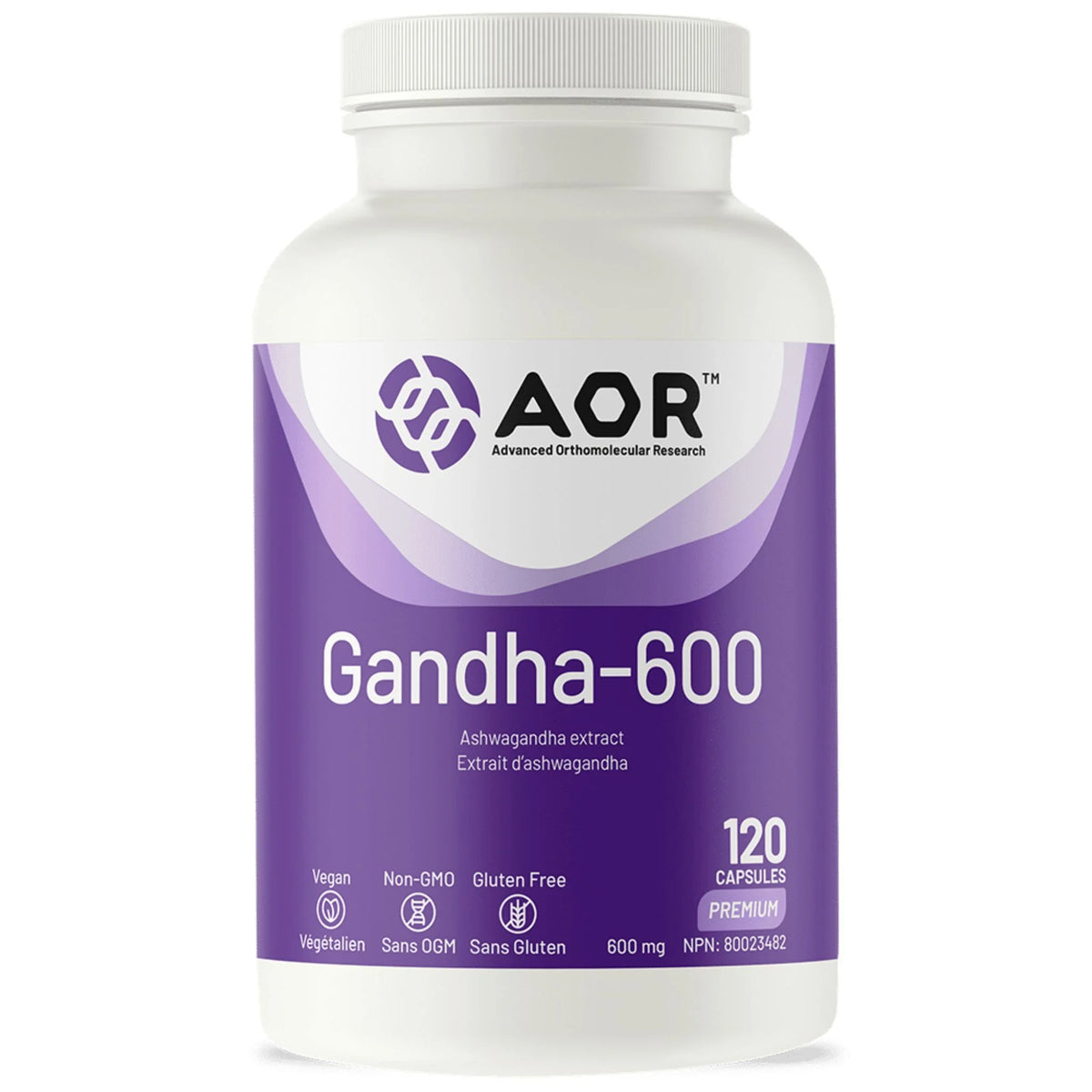 AOR Gandha 600, 120 Capsules - Nature's Source Inc