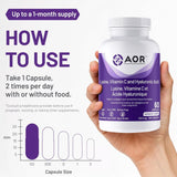 AOR Lysine Vitamin C And Hyaluronic Acid 60 Veg-Caps