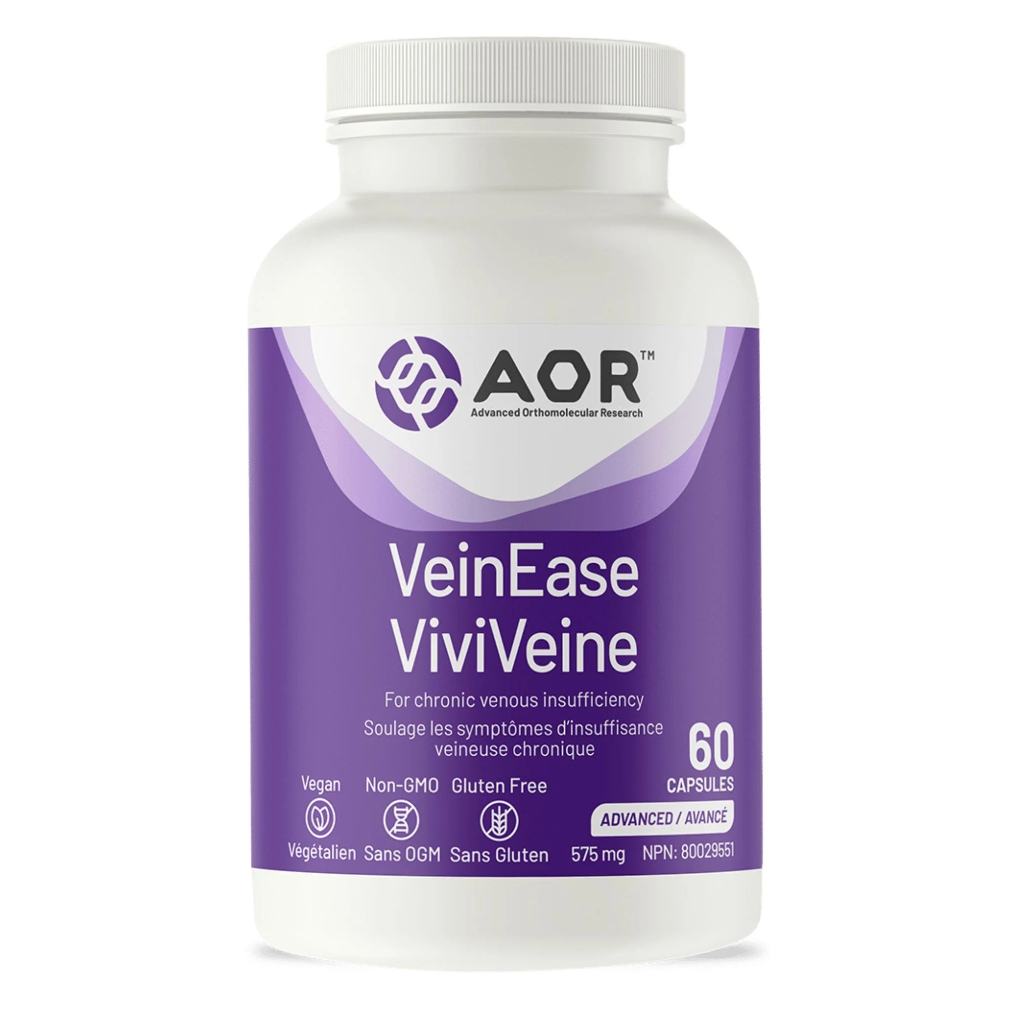 AOR VeinEase 60 Veg - Caps - Nature's Source Inc