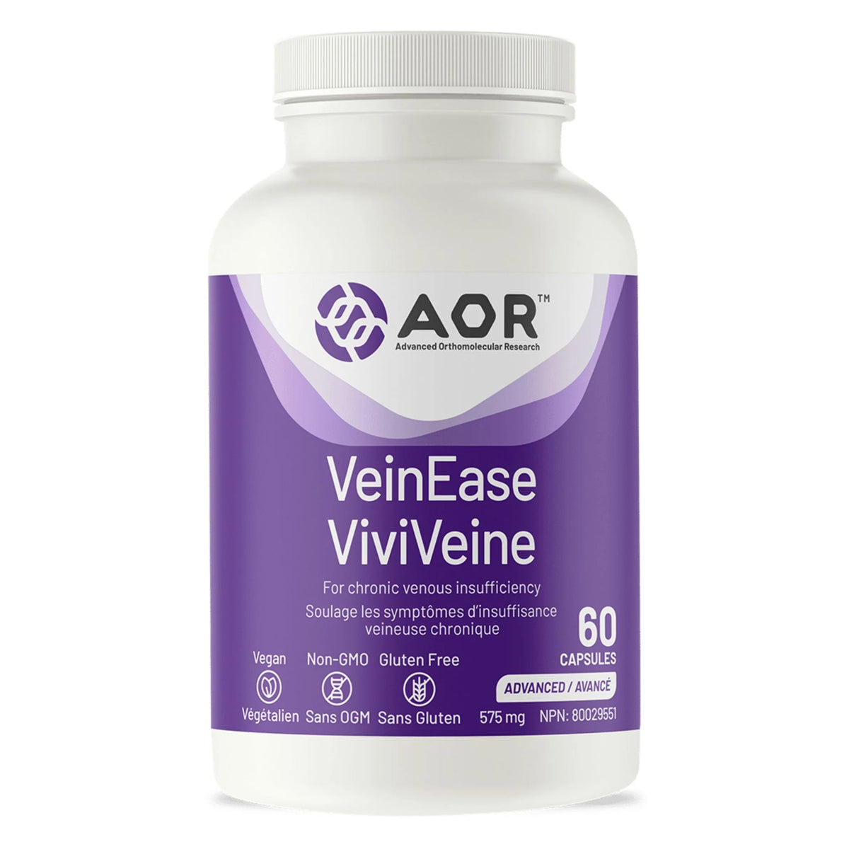 AOR VeinEase 60 Veg - Caps - Nature's Source Inc