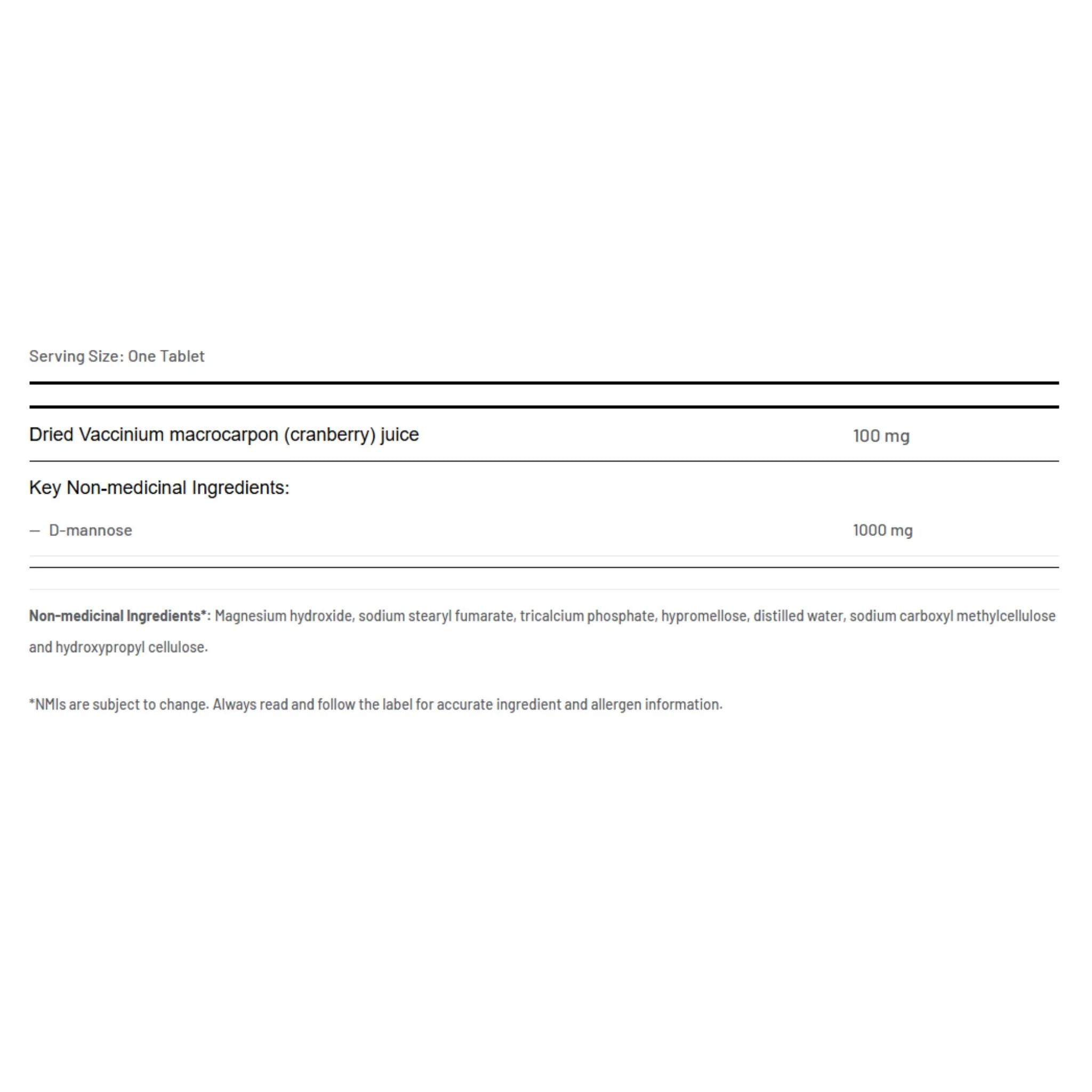 AOR UTI Cleanse with Cranberry 120 Tablets - Nature's Source Inc