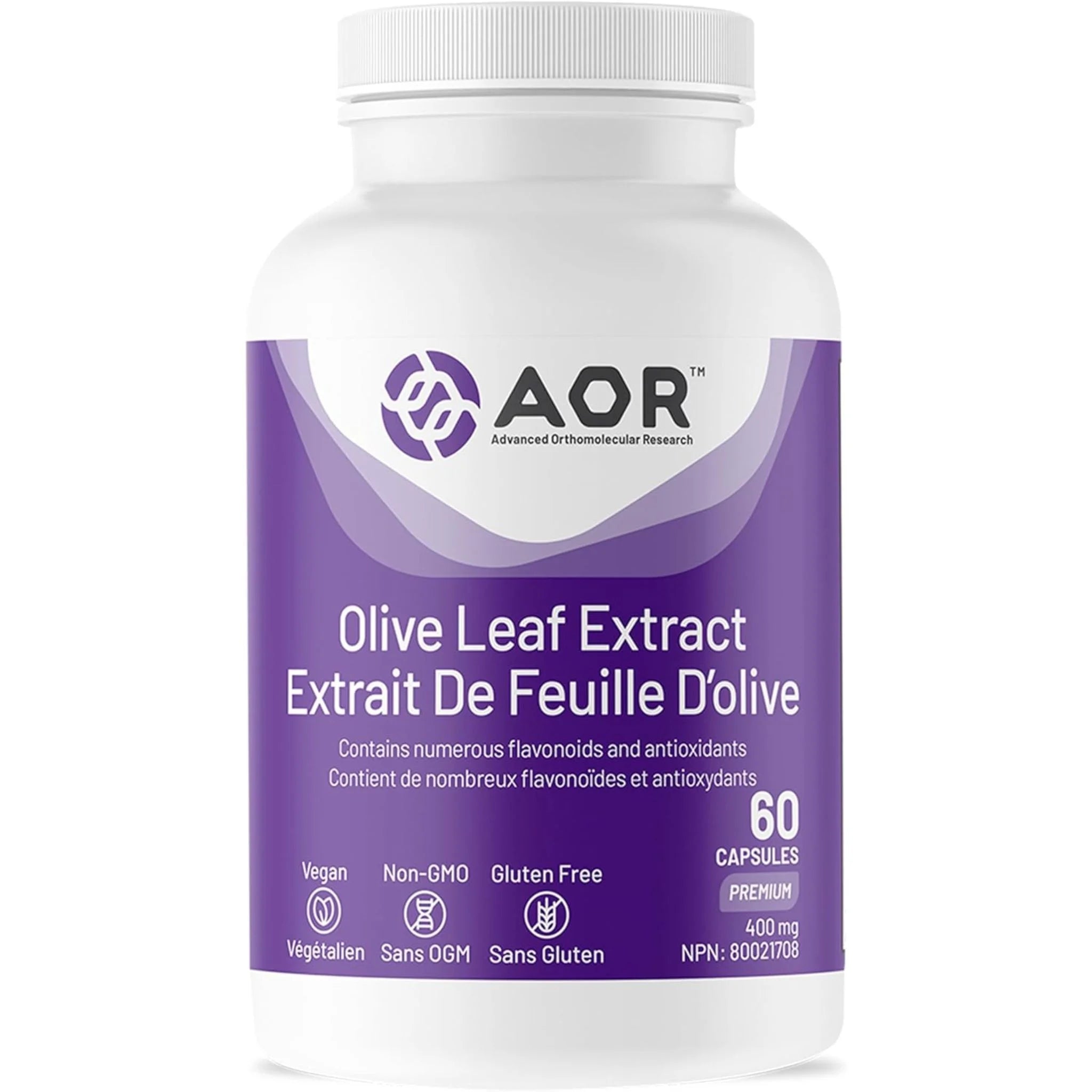 AOR Olive Leaf Extract 60 Veg-Caps - Nature's Source Inc