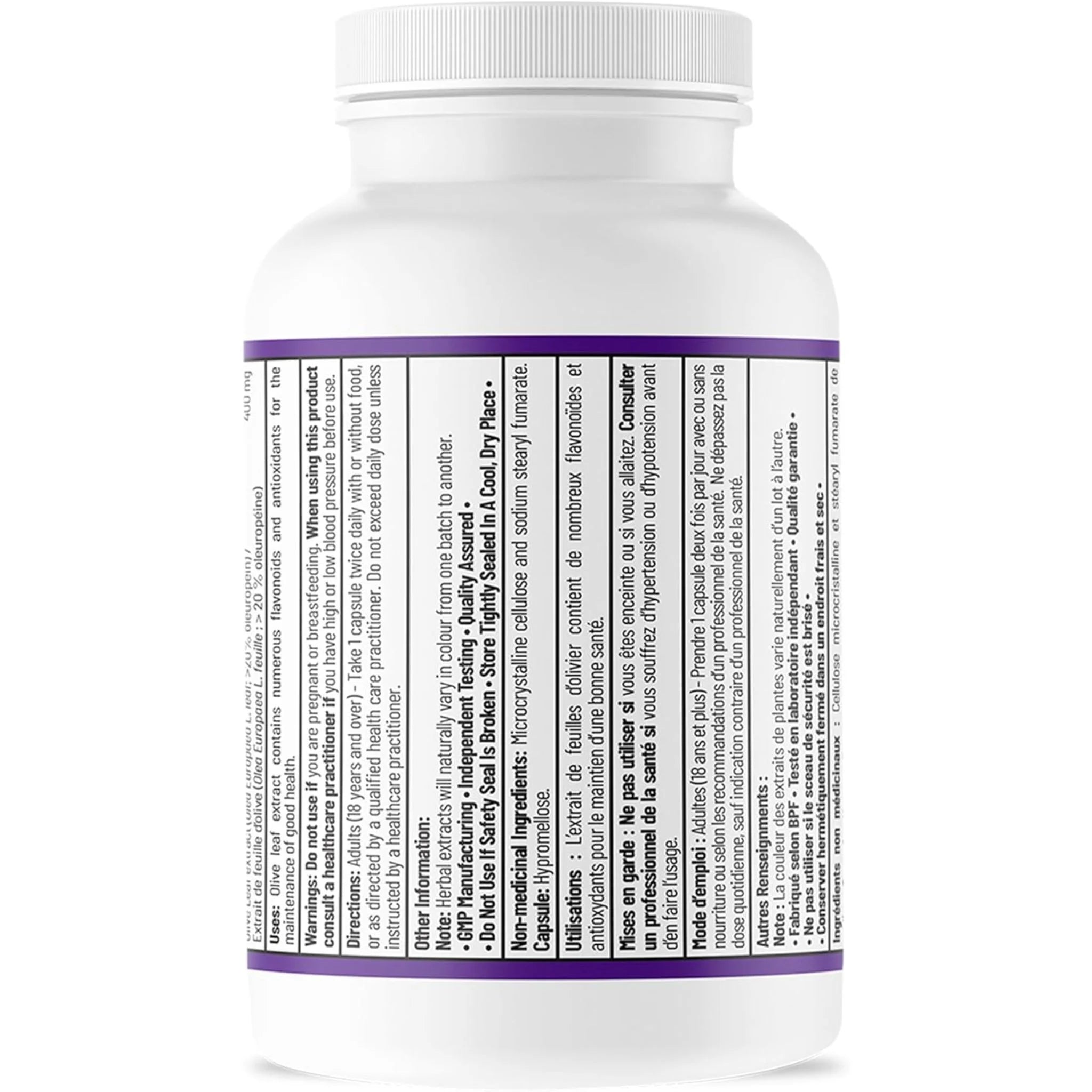 AOR Olive Leaf Extract 60 Veg-Caps - Nature's Source Inc
