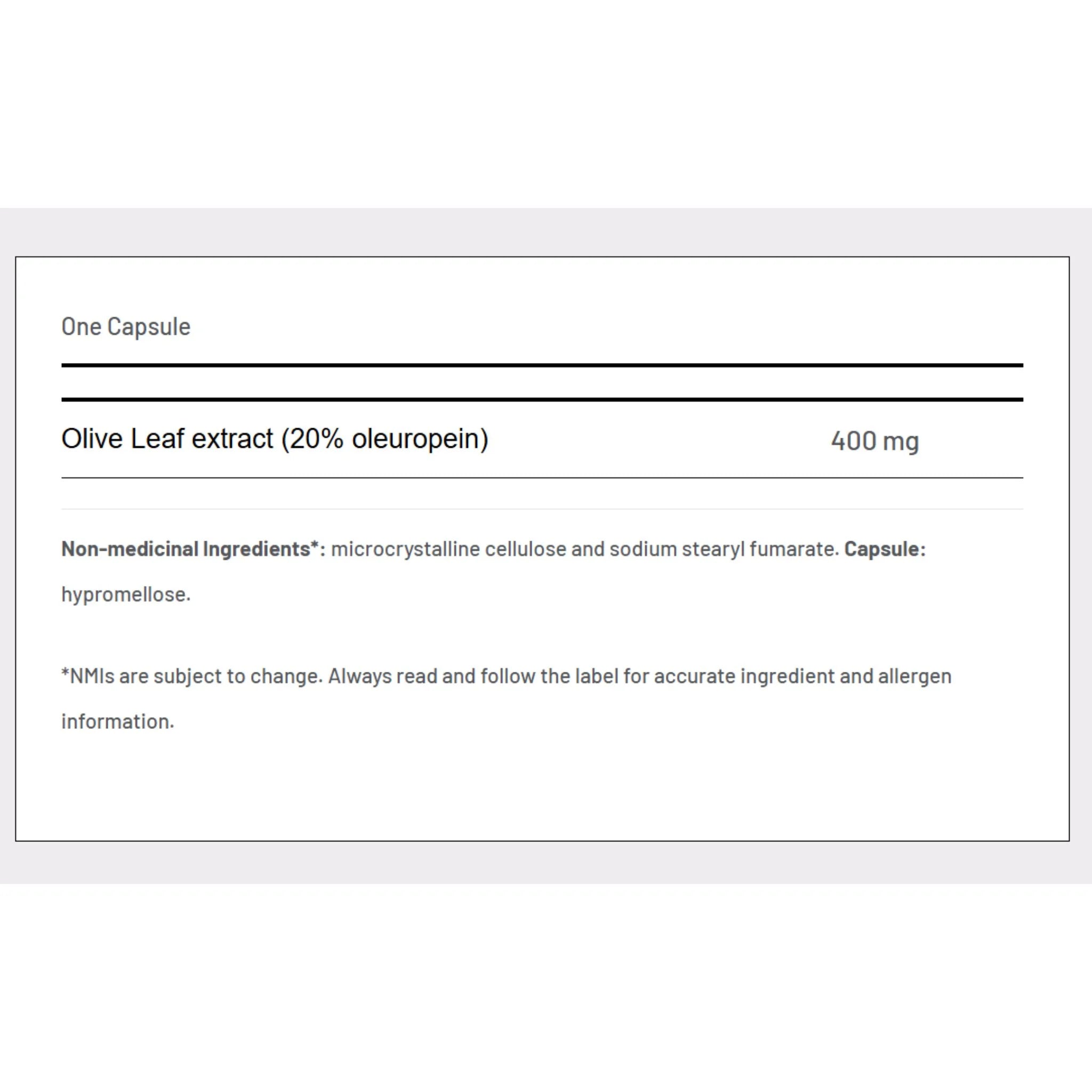 AOR Olive Leaf Extract 60 Veg-Caps - Nature's Source Inc