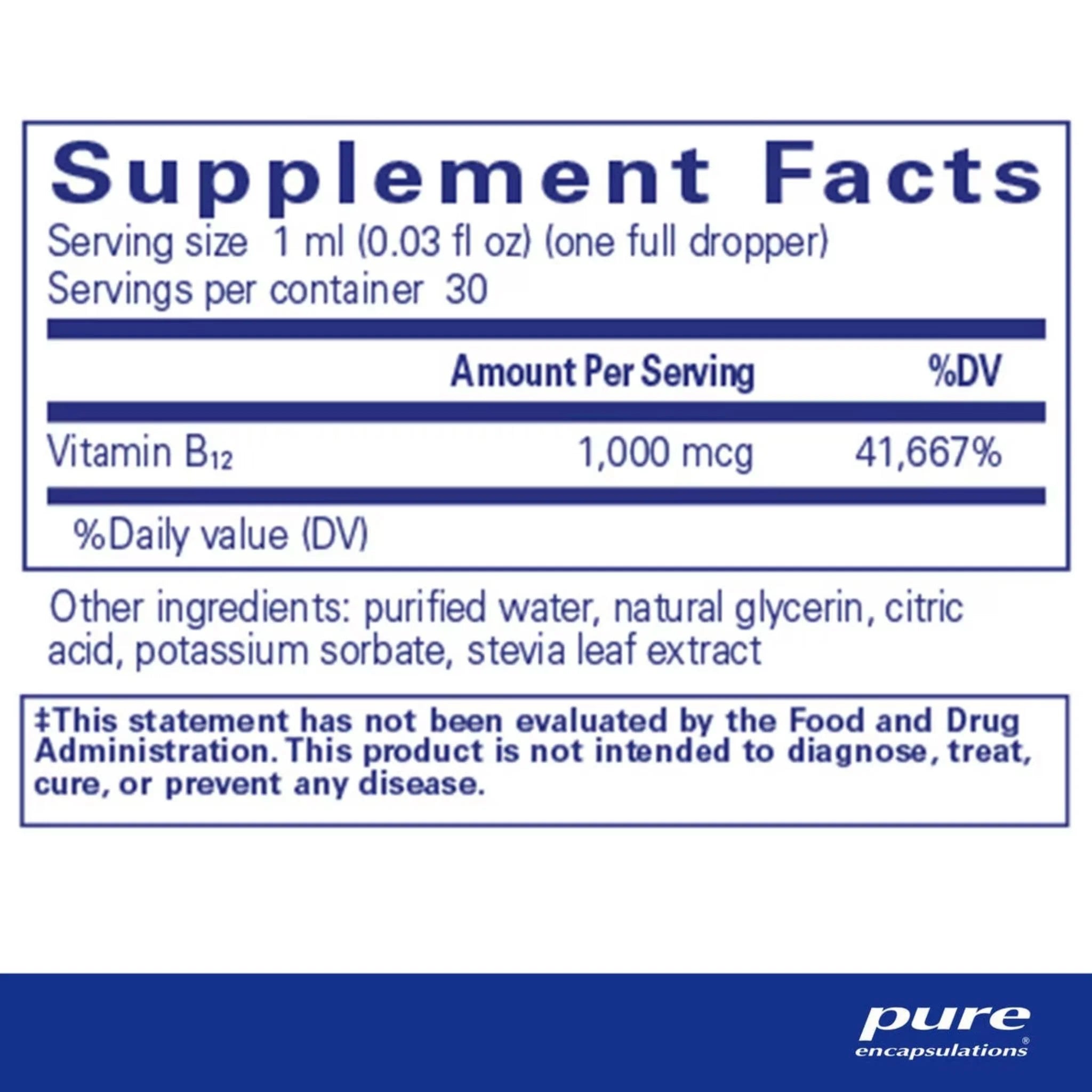 Pure Encapsulations Liquid B12 - 30ml