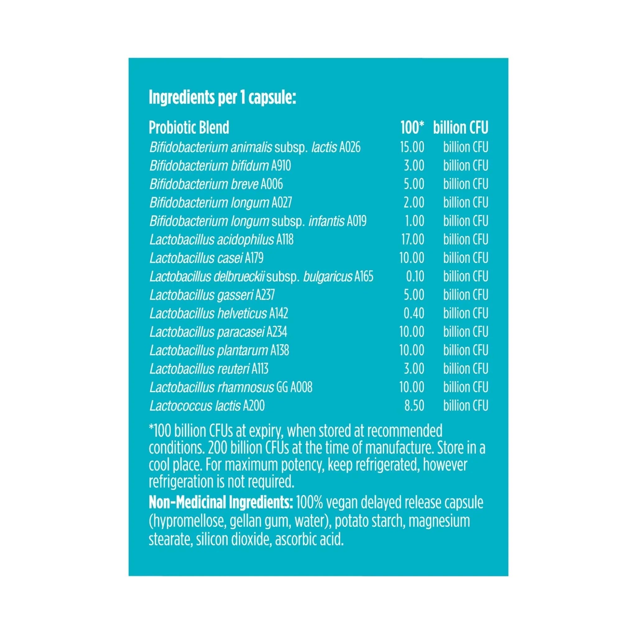 Genuine Health Advanced Probiotic High Potency - 20 Vegan Capsules - Nature's Source Inc