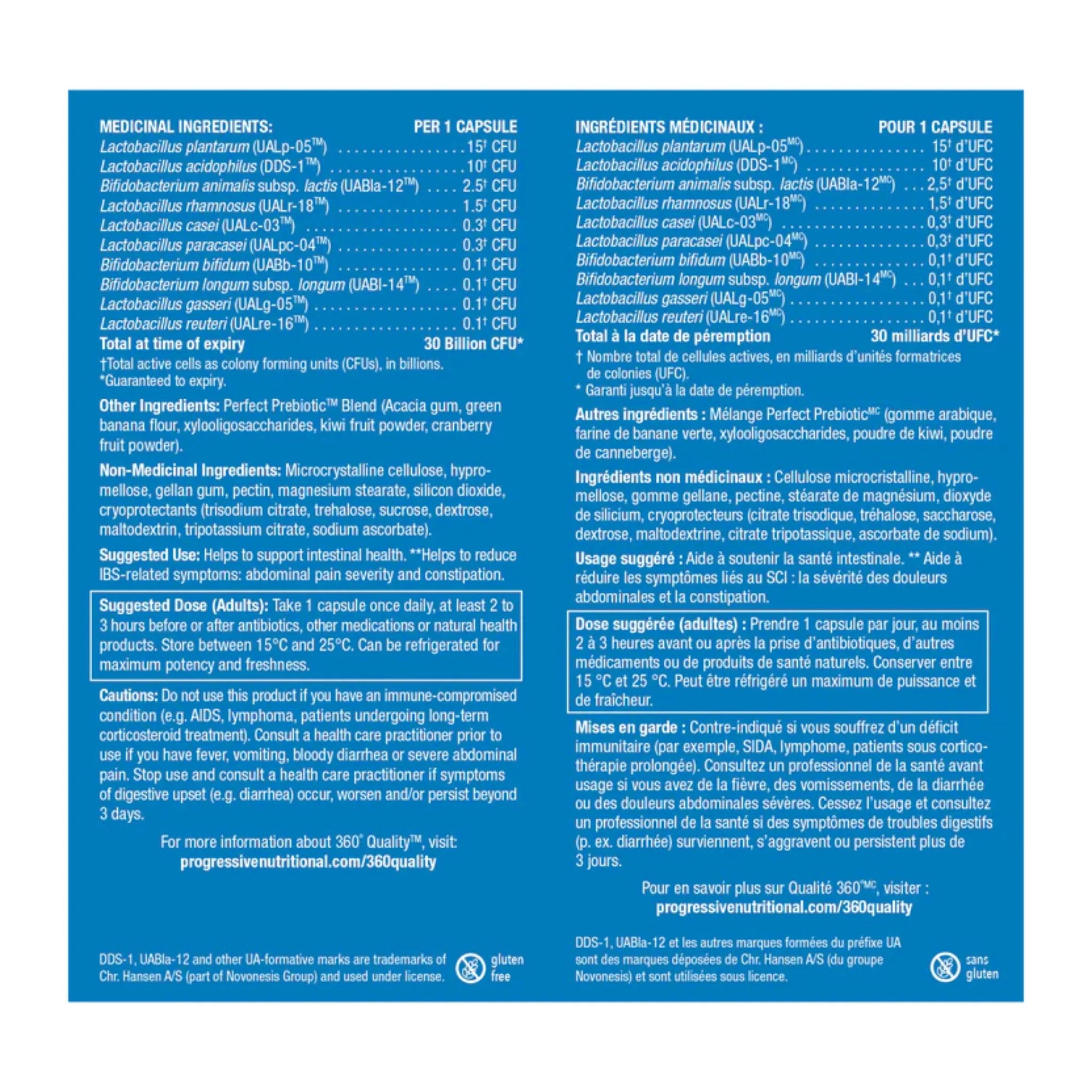 Progressive Perfect Probiotic 30 Billion 60c - Nature's Source Inc