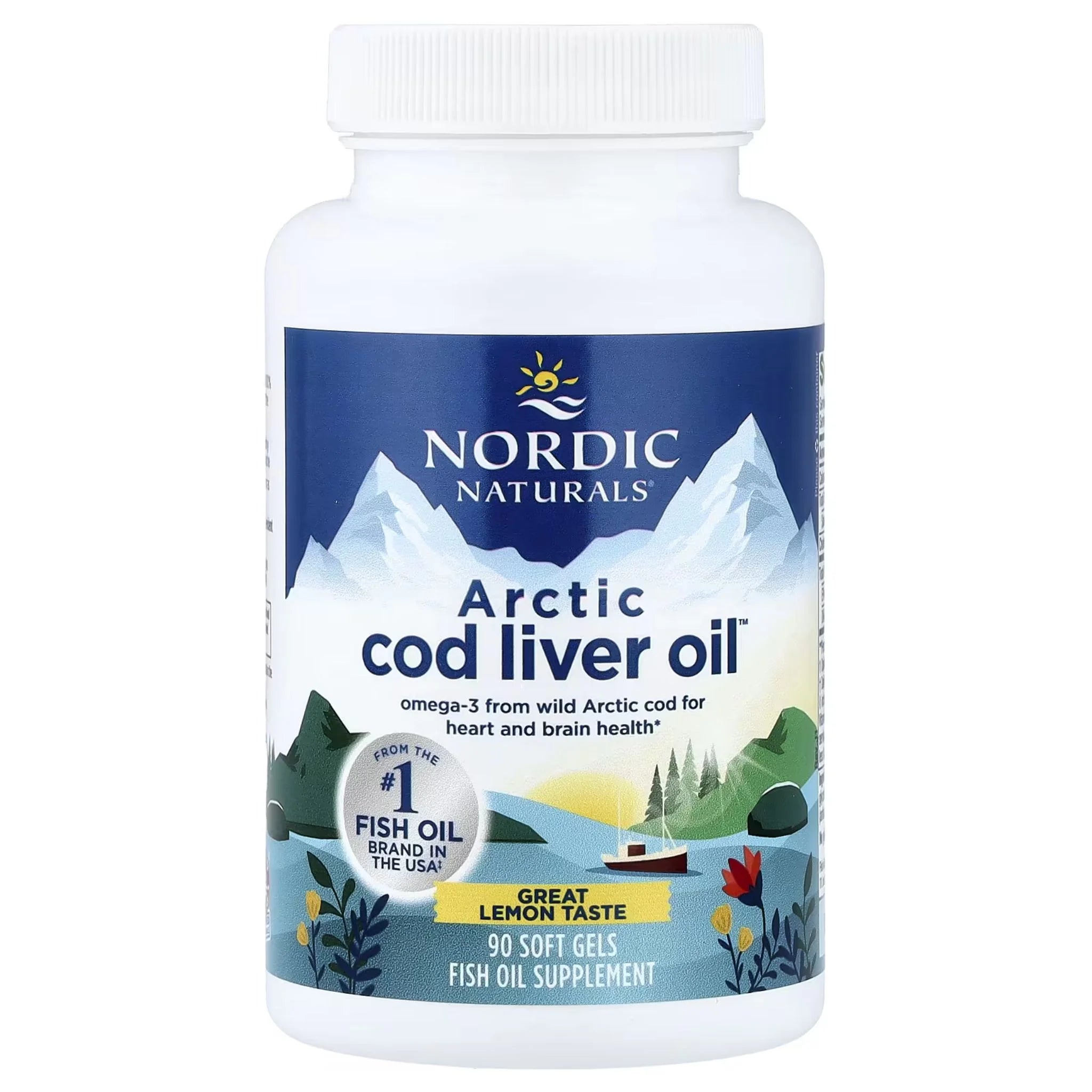 Nordic Naturals Cod Liver Oil Lemon 90 Softgel - Nature's Source Inc