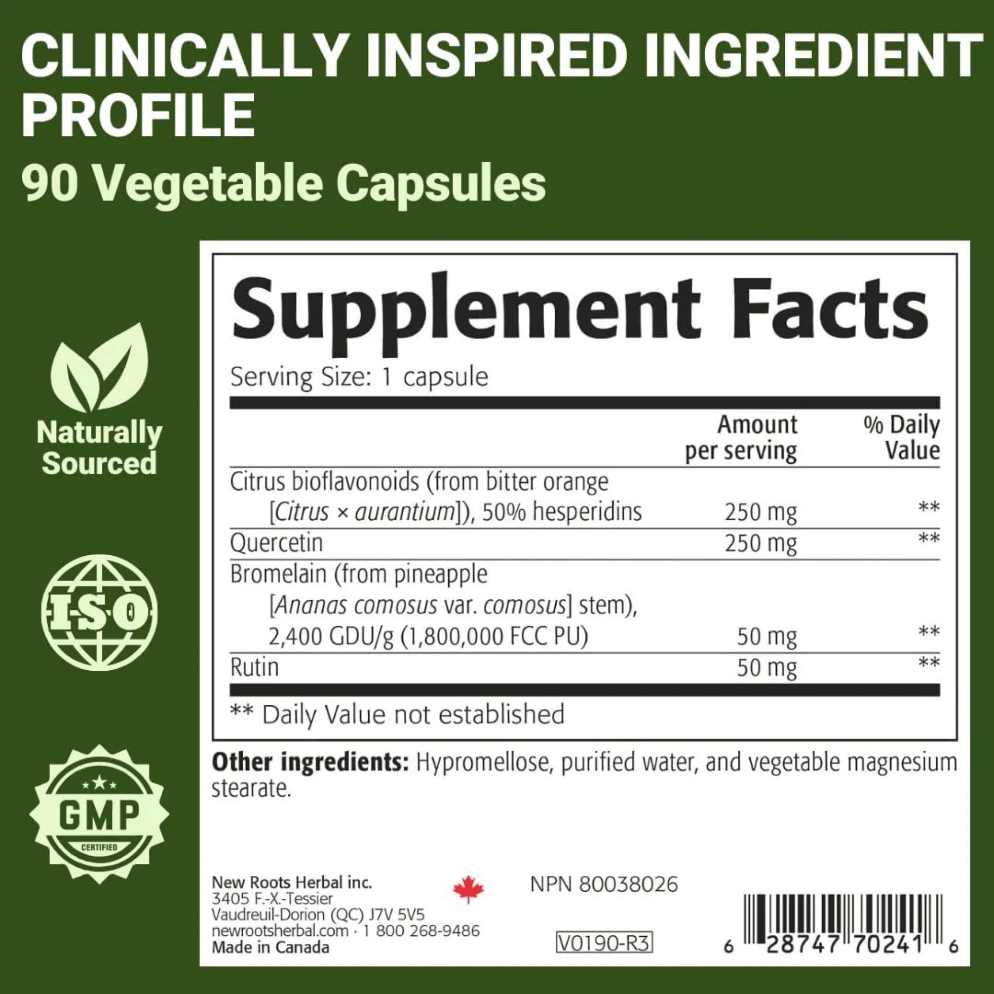 New Roots Quercetin 250Mg 90C - Nature's Source Inc