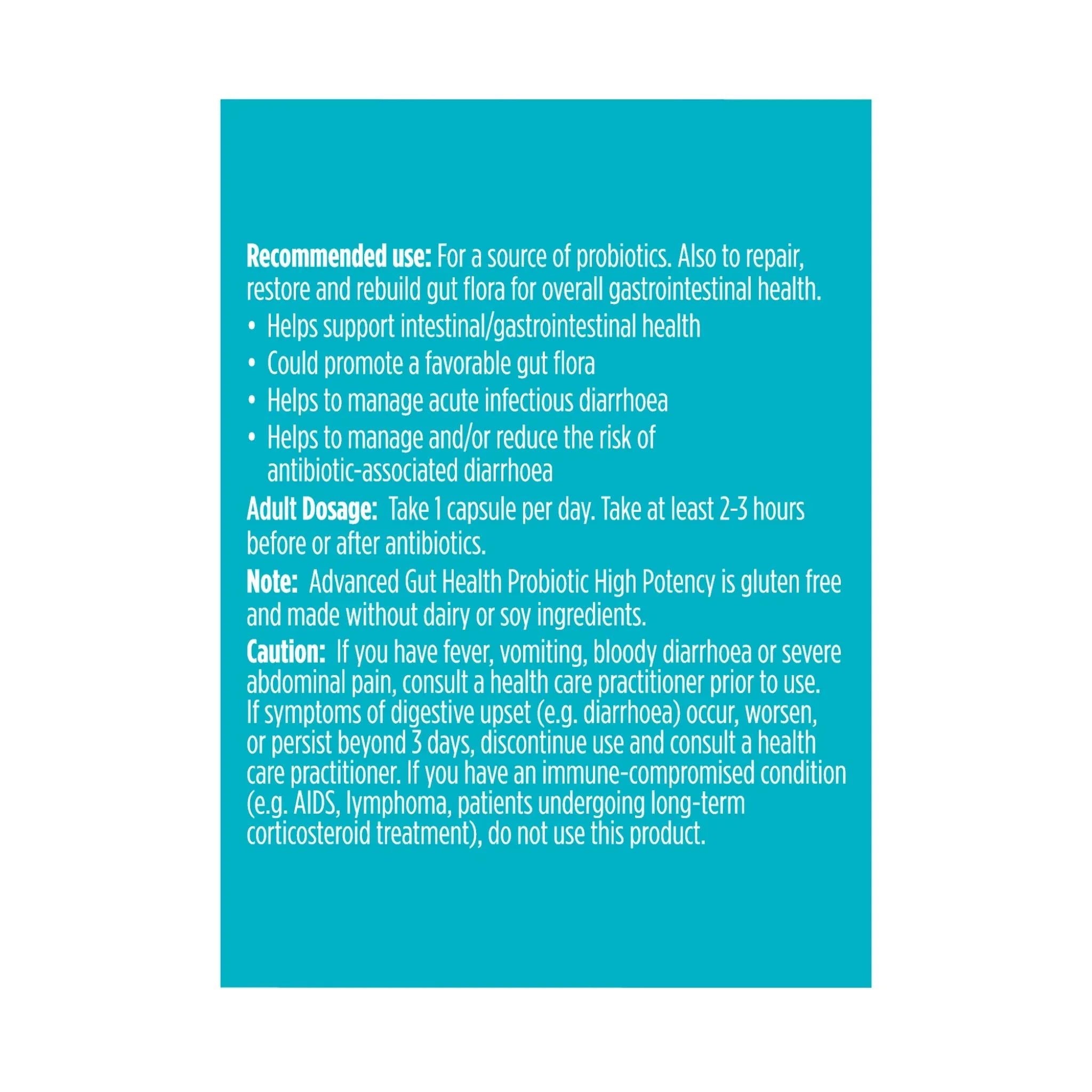 Genuine Health Advanced Probiotic High Potency - 20 Vegan Capsules - Nature's Source Inc