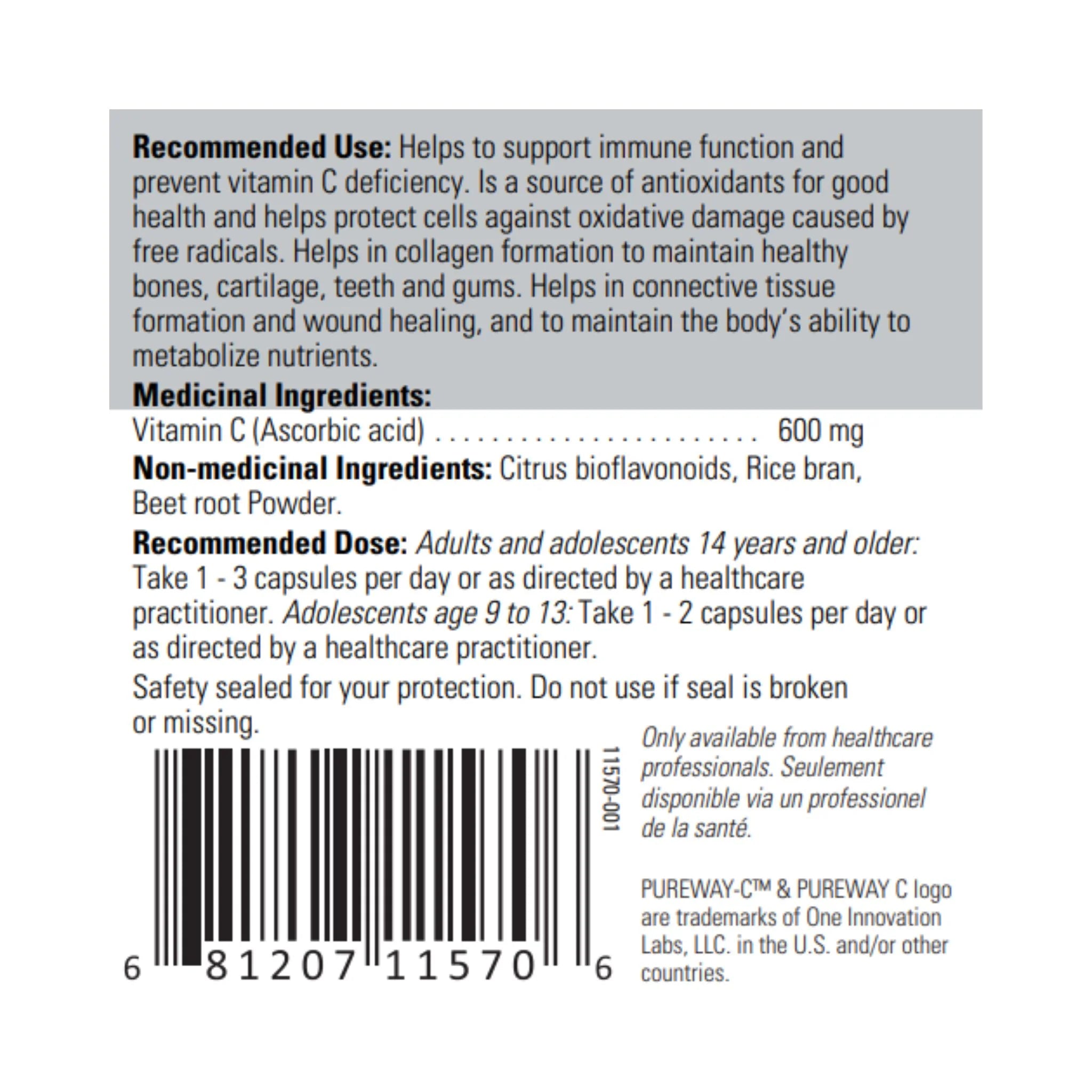 Biomed Bio-C 120 Capsules - Nature's Source Inc