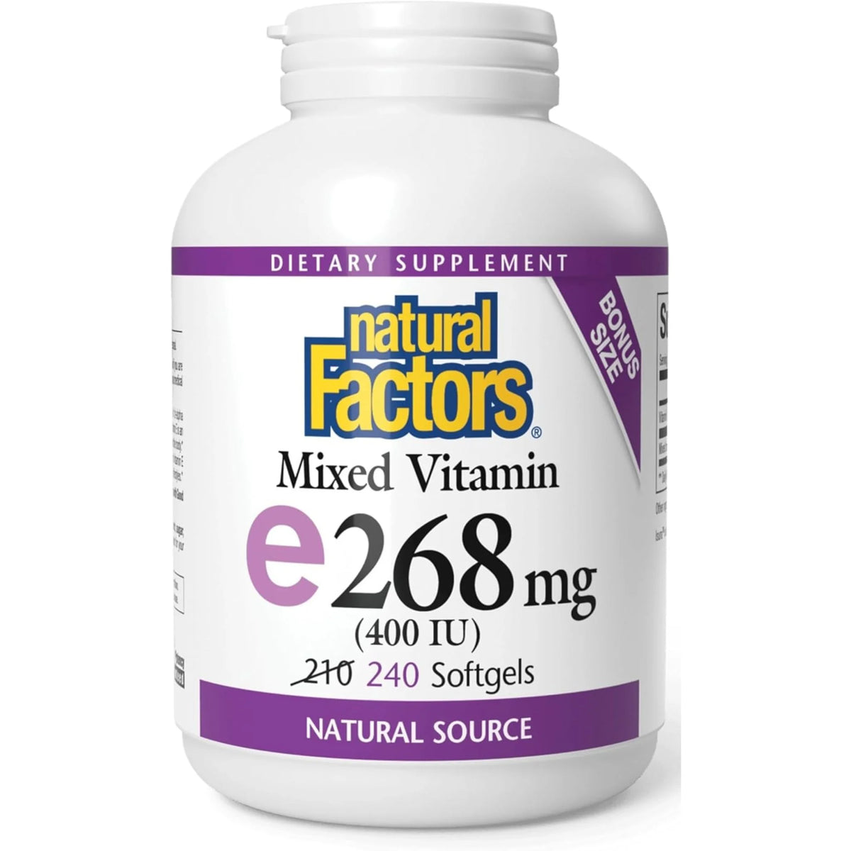 Natural Factors Vitamin E 400IU 240sg