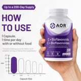AOR C + Bioflavonoids - 200 Veg Capsules - Nature's Source Inc
