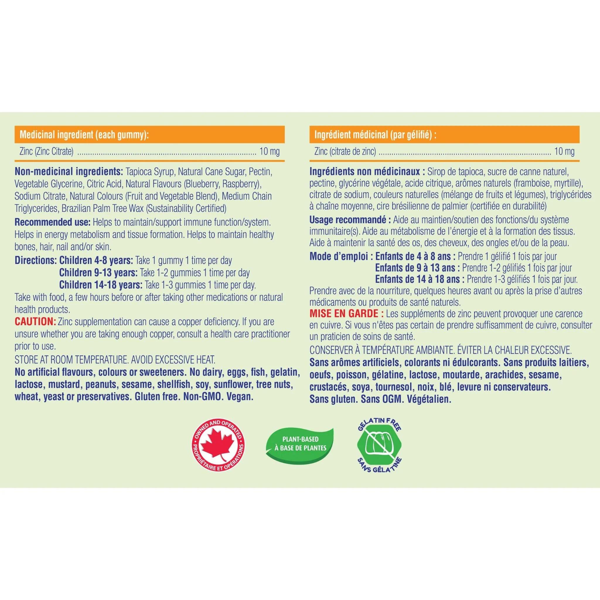 Allkidz Naturals Zinc 90 Gummies - Nature's Source Inc