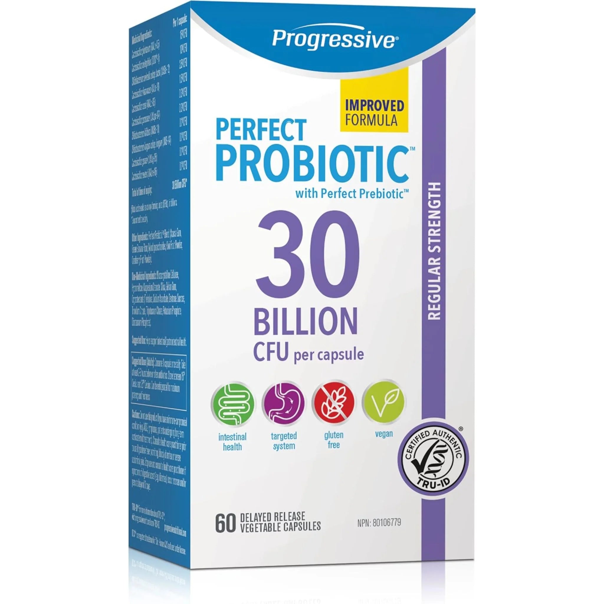 Progressive Perfect Probiotic 30 Billion 60c - Nature's Source Inc