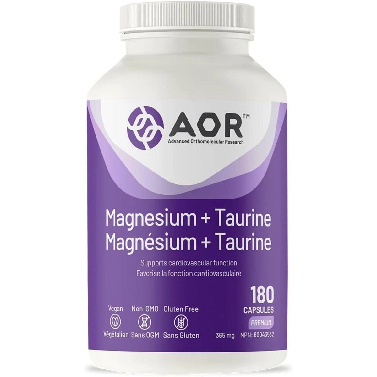 AOR Magnesium + Taurine 180 Veg-Caps