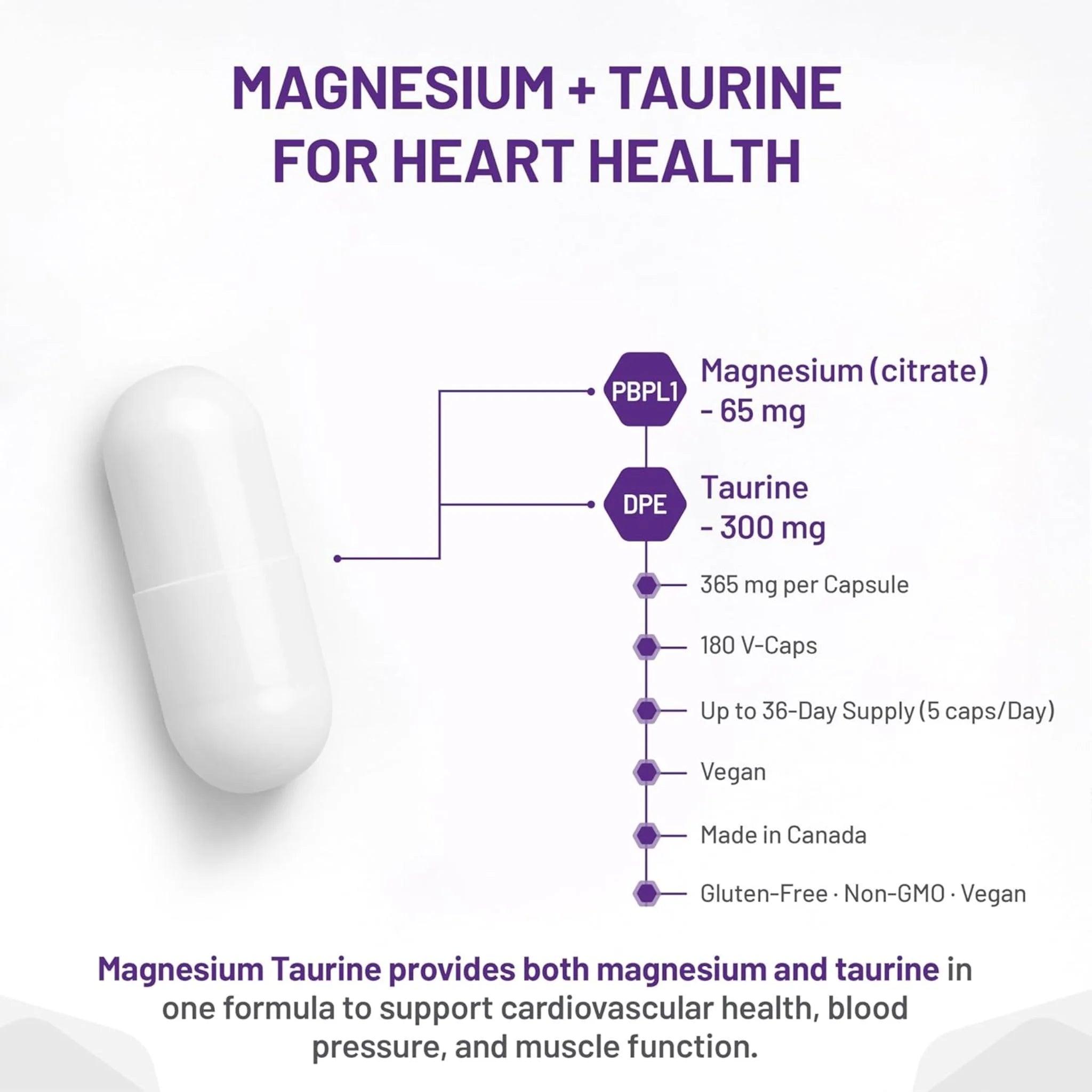 AOR Magnesium + Taurine 180 Veg-Caps