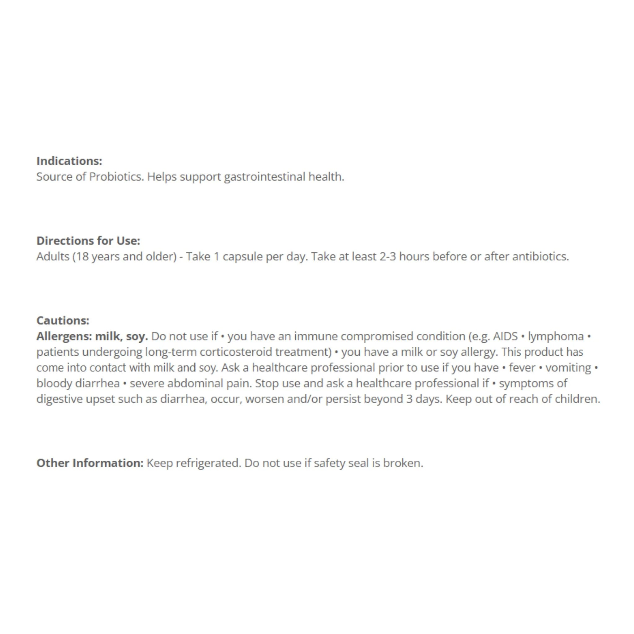 Cyto - Matrix Multi·Strain 50 Advanced Probiotic Formula 60 Vegetable Capsules - Nature's Source Inc