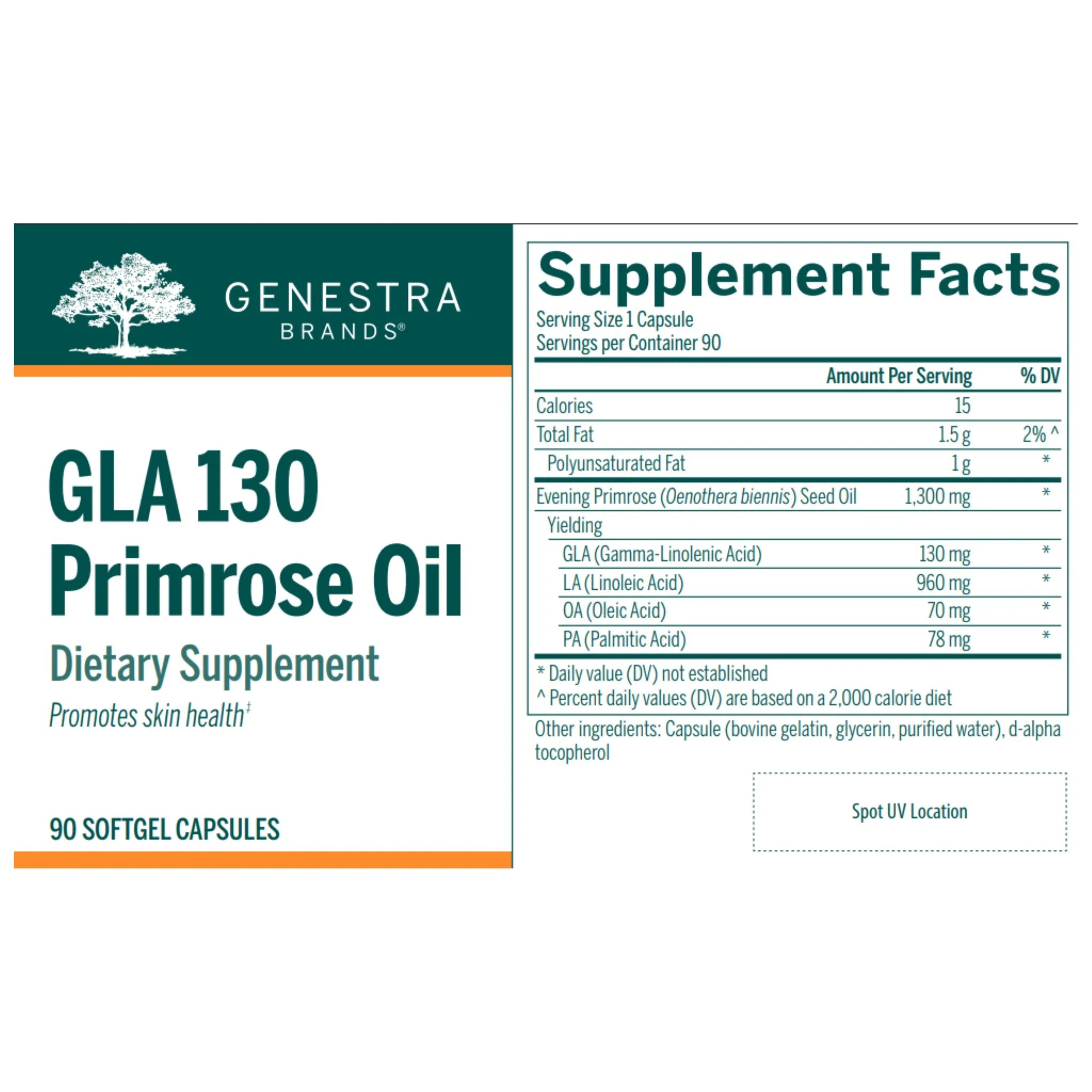 Genestra Brands GLA 130 Primrose Oil 90c - Nature's Source Inc