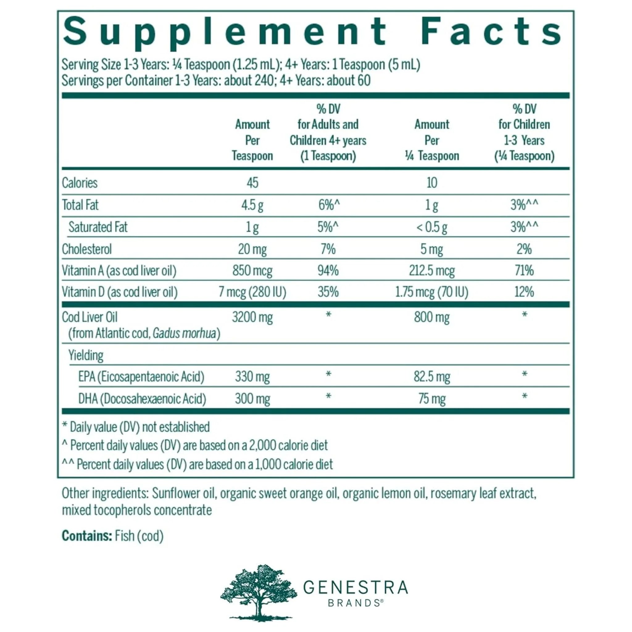 Genestra Brands Cod Liver Oil Forte 300ml