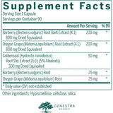 Genestra Brands Berberis Formula 90 Vegan Capsules