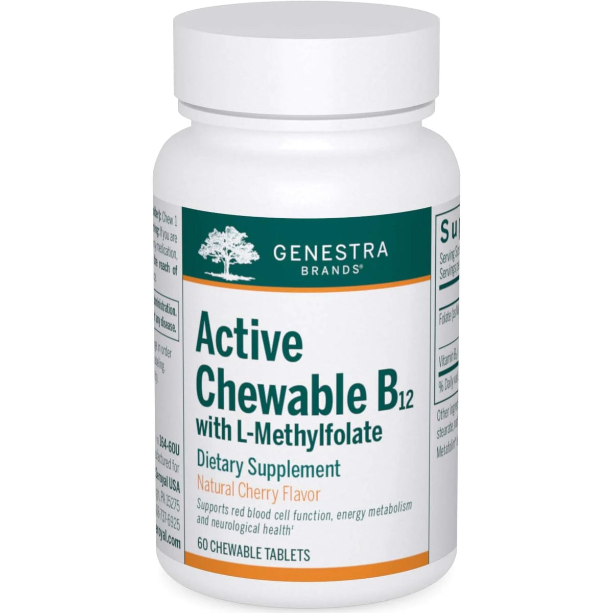 Genestra Brands Active Chewable B12 w- L-Methylfolate 60t