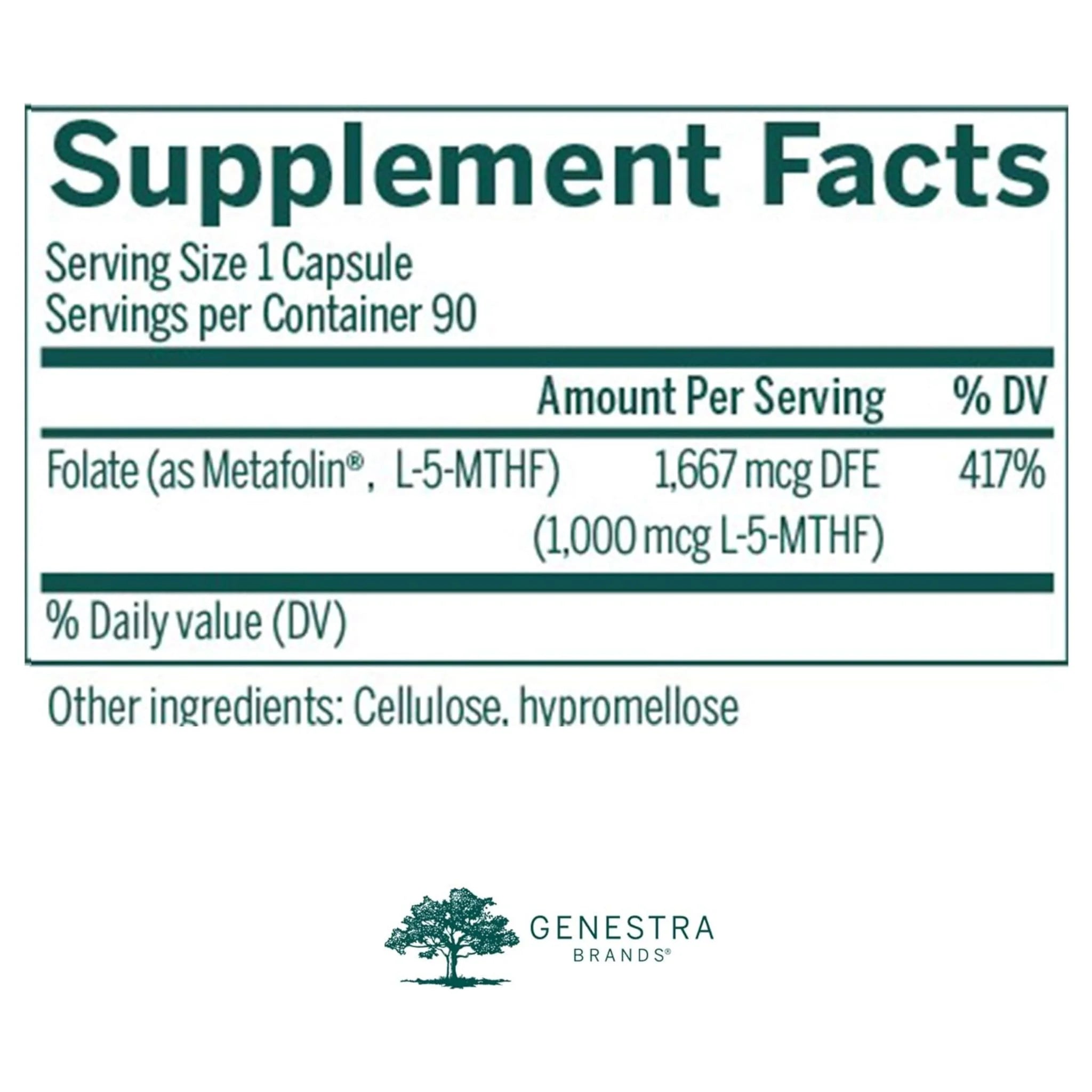 Genestra Brands Active Folate 1000 90vc