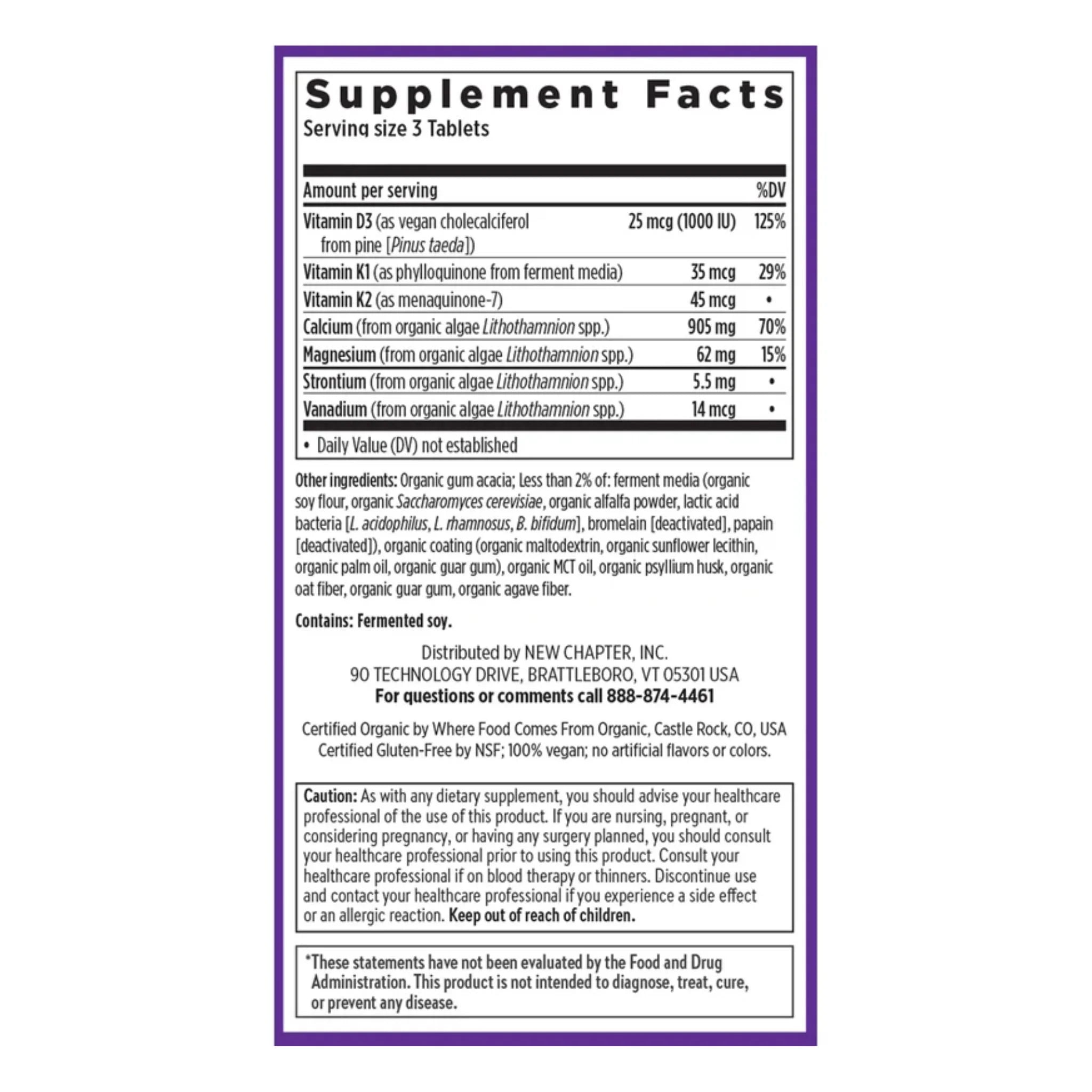 New Chapter Bone Strength Take Care 180 Slim Tablets - Nature's Source Inc
