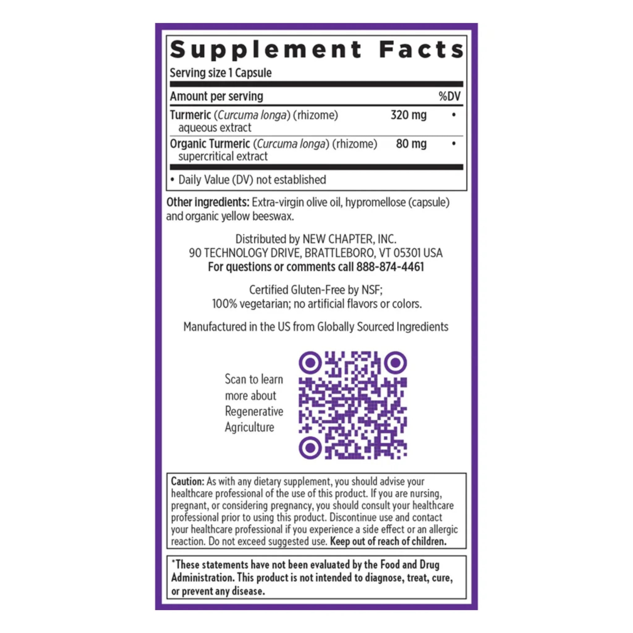 New Chapter Turmeric Force 120 Softgels - Nature's Source Inc
