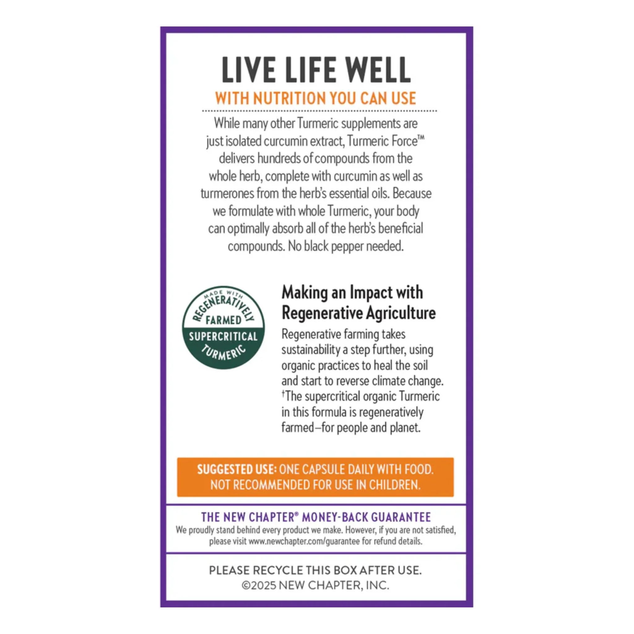 New Chapter Turmeric Force 120 Softgels - Nature's Source Inc