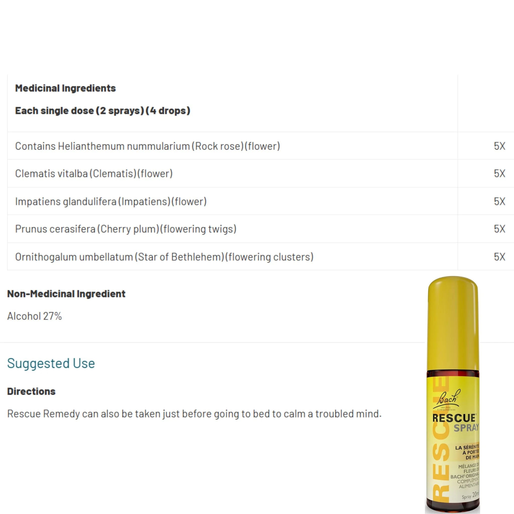 Bach Rescue Remedy Spray 20ml