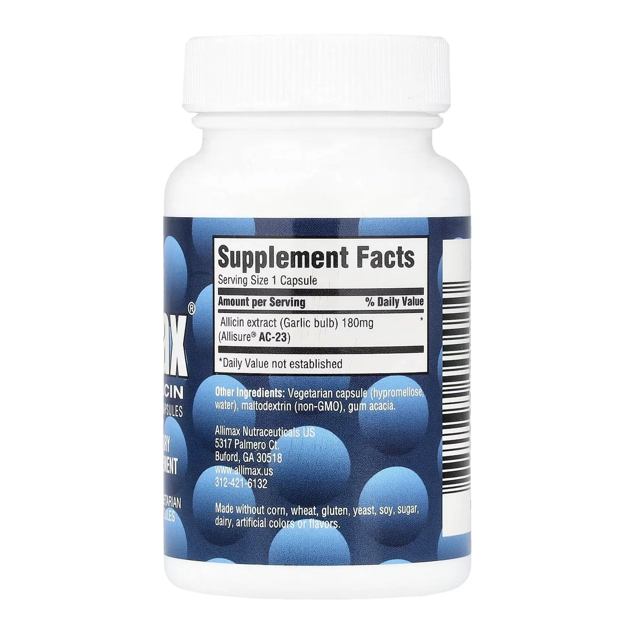 Allimax 180mg Stabilized Allicin 30 Capsules