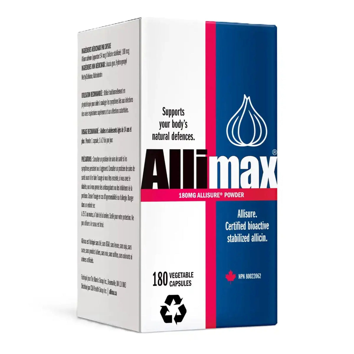 Allimax 180mg Stabilized Allicin 180 Capsules